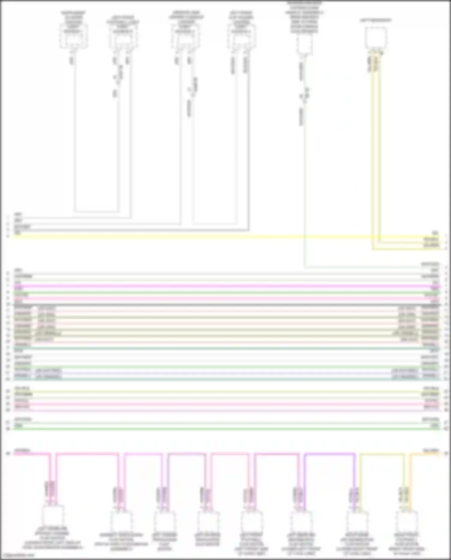 Wiring diagram left outside ventilation flap motor for BMW 7 series G70 (2022-2024) (2 of 2)
