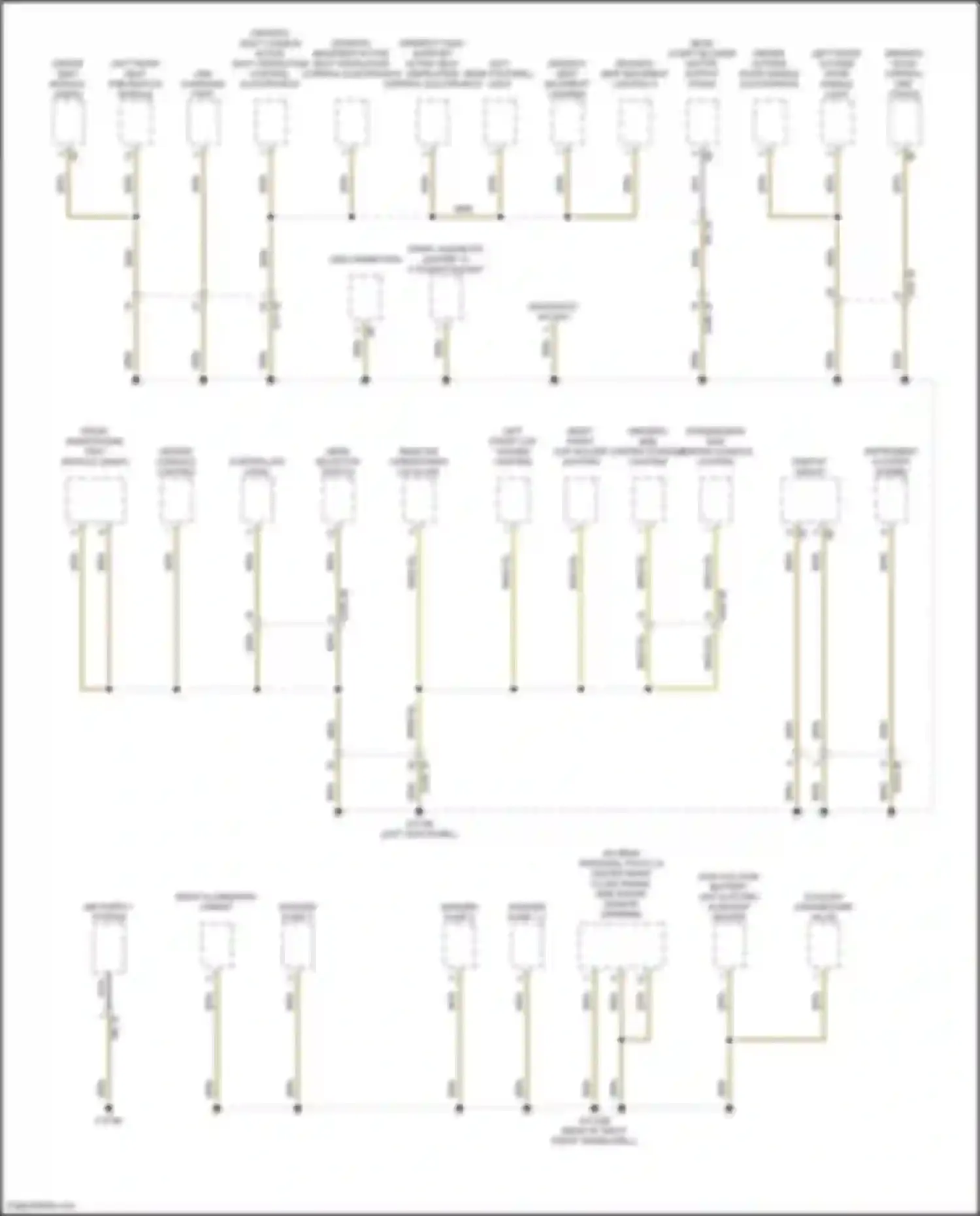 Wiring diagram passenger's side center console lighting for BMW 7 series G70 (2022-2024) (2 of 4)