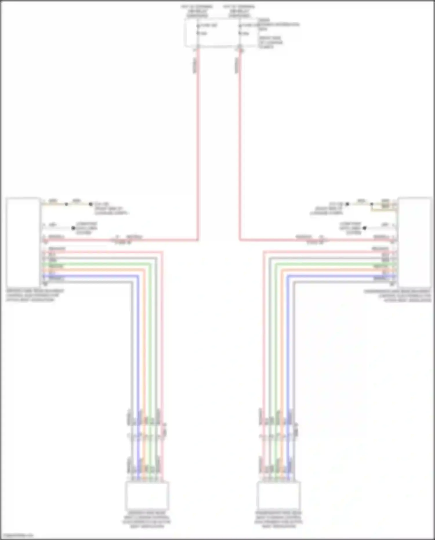 Wiring diagram passenger's side rear backrest control electronics for active seat ventilation for BMW 7 series G70 (2022-2024) (2 of 2)