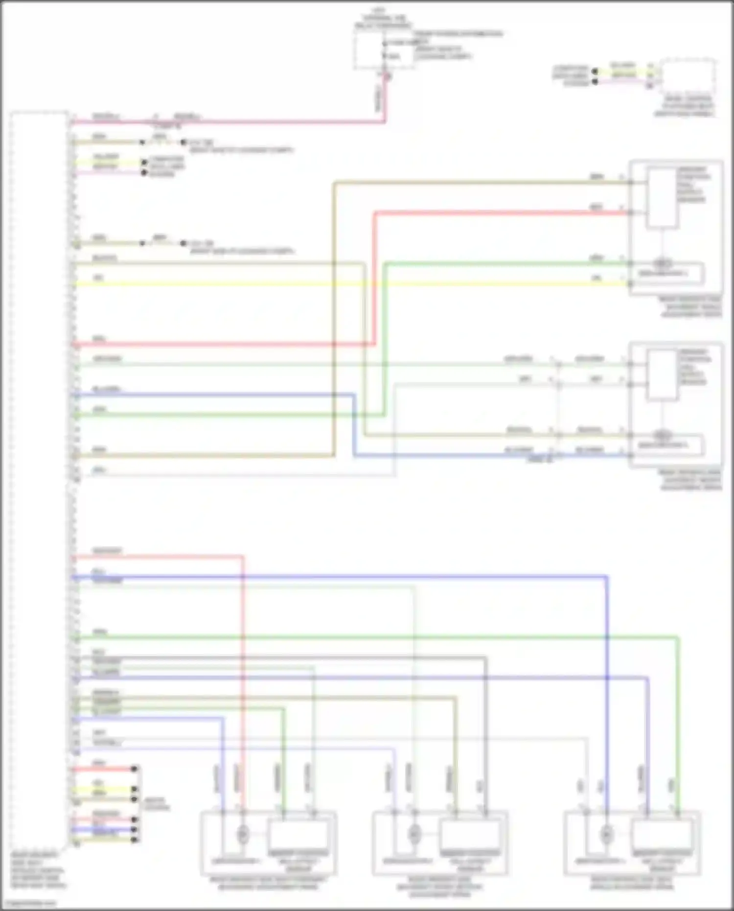 Wiring diagram rear driver's side seat forward/ backward adjustment drive for BMW 7 series G70 (2022-2024) (1 of 1)