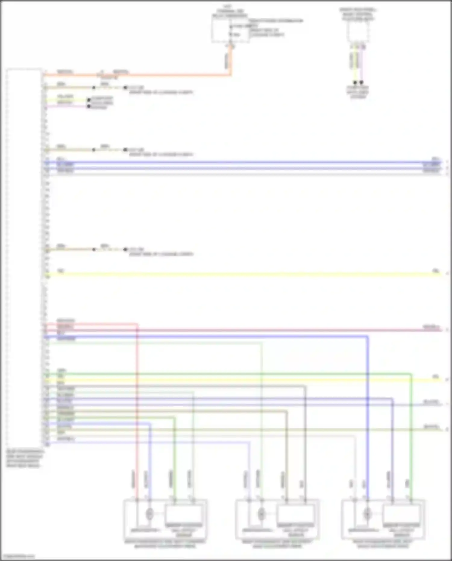 Wiring diagram rear passenger's side seat forward/ backward adjustment drive for BMW 7 series G70 (2022-2024) (1 of 1)