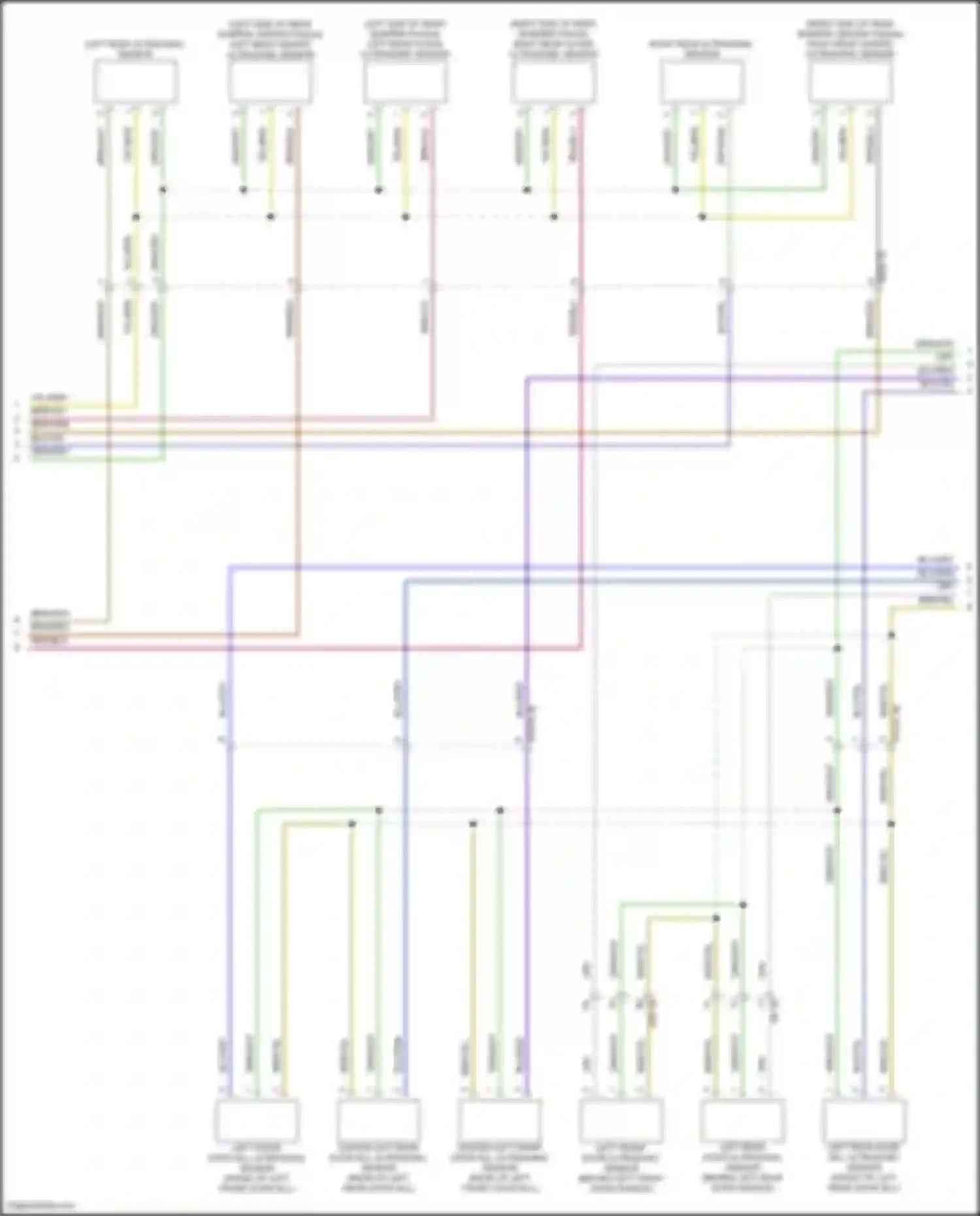 Wiring diagram right rear ultrasonic sensor for BMW 7 series G70 (2022-2024) (1 of 2)