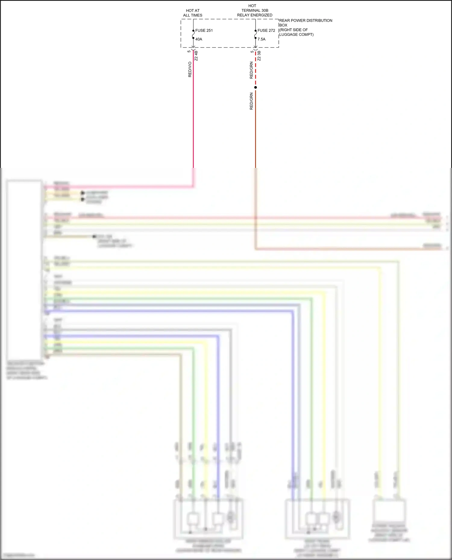 BMW 7 series G70 (2022-2024) tailgate function module (hkfm) wiring diagram  (6 of 6)