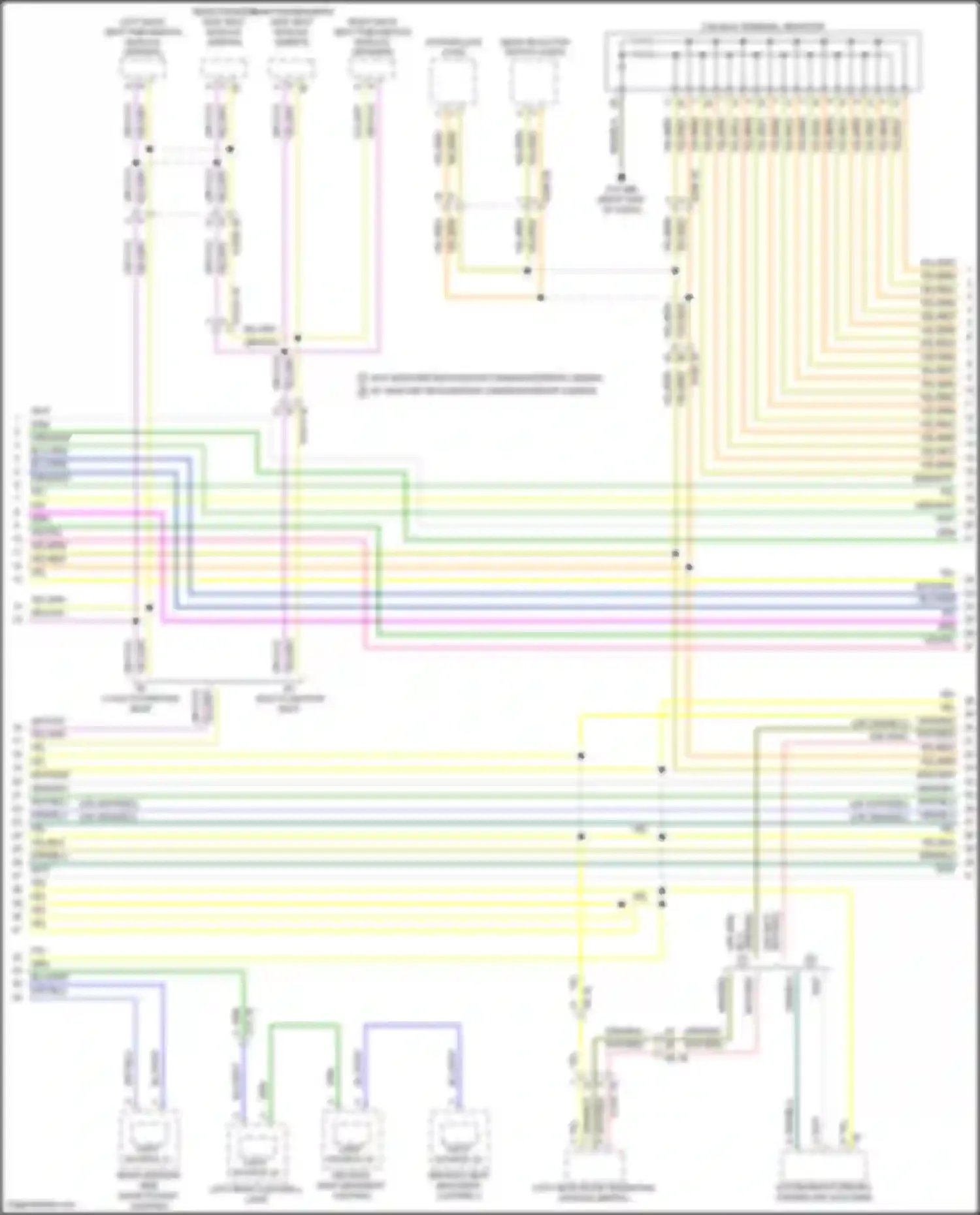 Wiring diagram w/o multi- function seat for BMW 7 series G70 (2022-2024) (3 of 5)