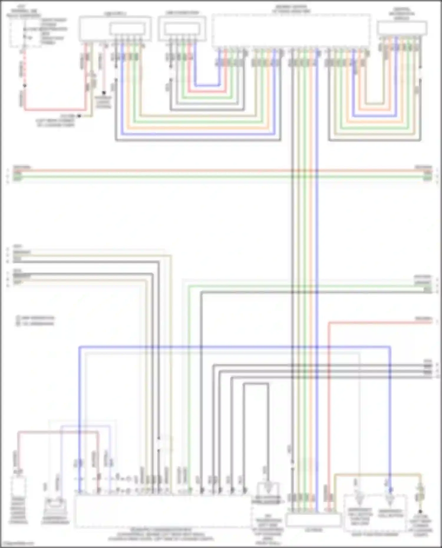 Wiring diagram emergency call button for BMW 8 series Gran Coupe G16 facelift (2022-2024) (1 of 6)