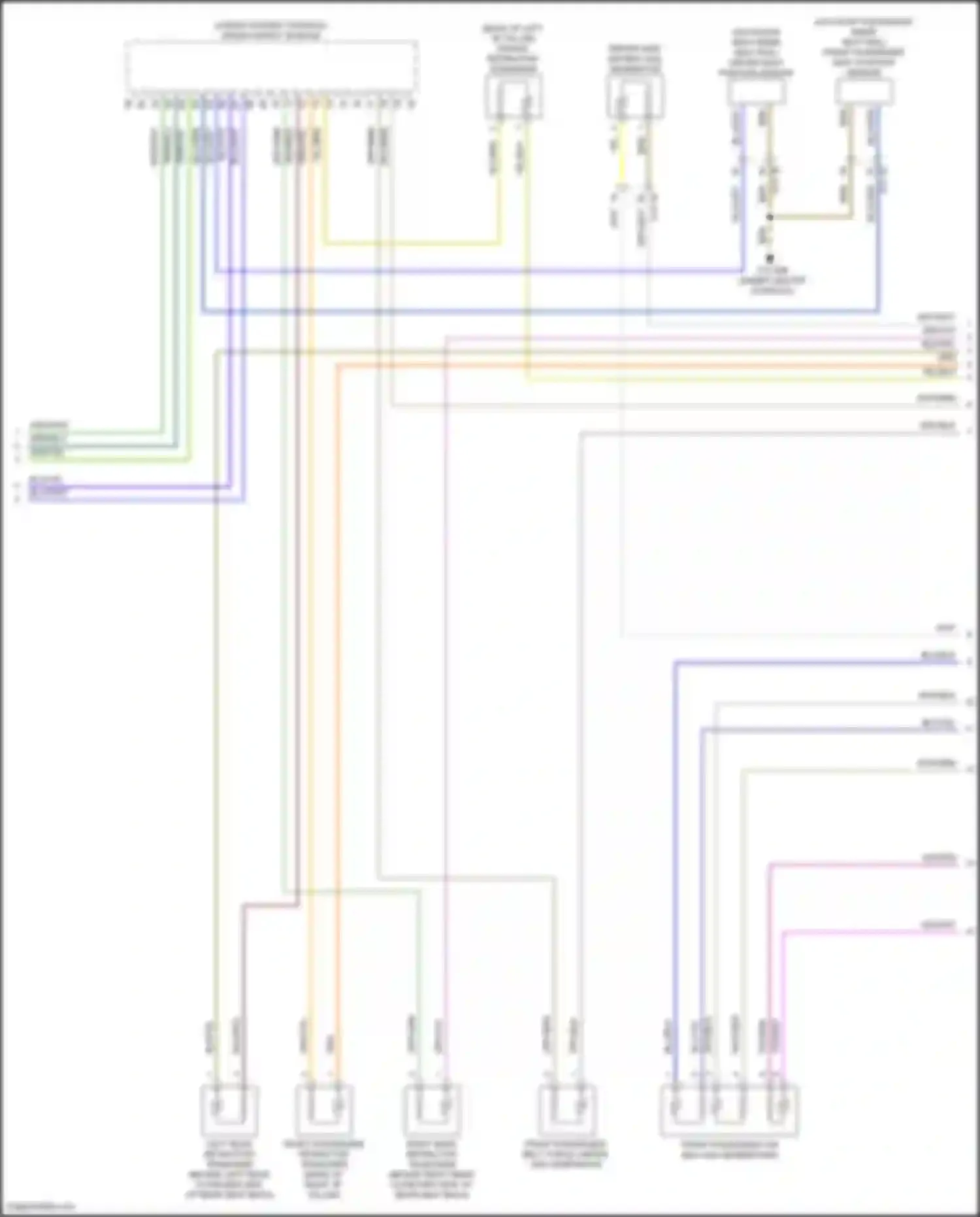 Wiring diagram front passenger belt force limiter gas generator for BMW 8 series Gran Coupe G16 facelift (2022-2024) (1 of 1)
