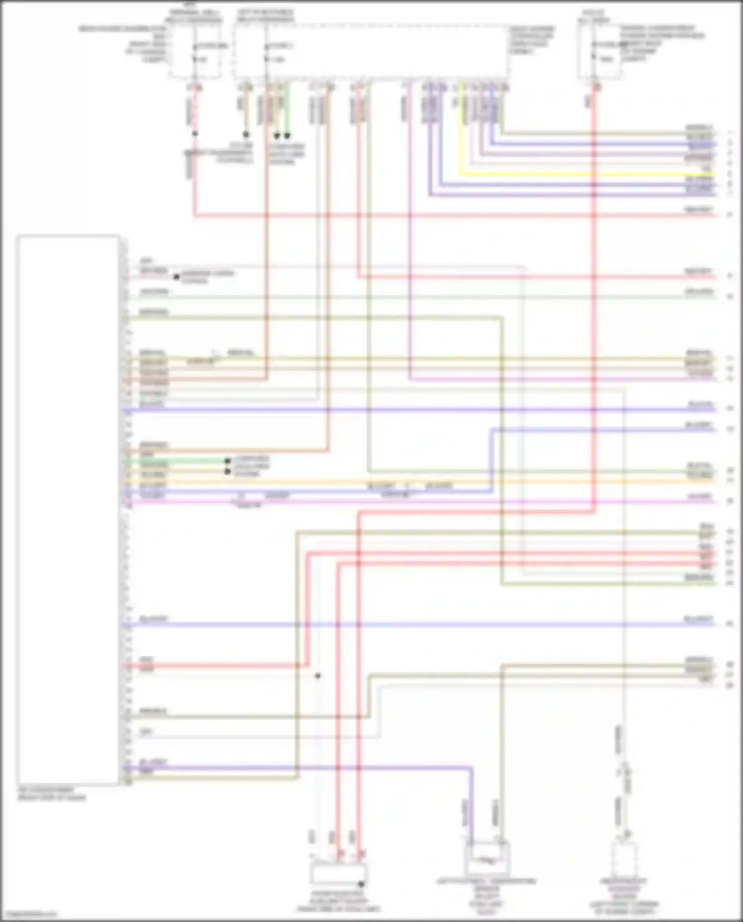 Wiring diagram left footwell temperature sensor for BMW 8 series Gran Coupe G16 facelift (2022-2024) (2 of 2)