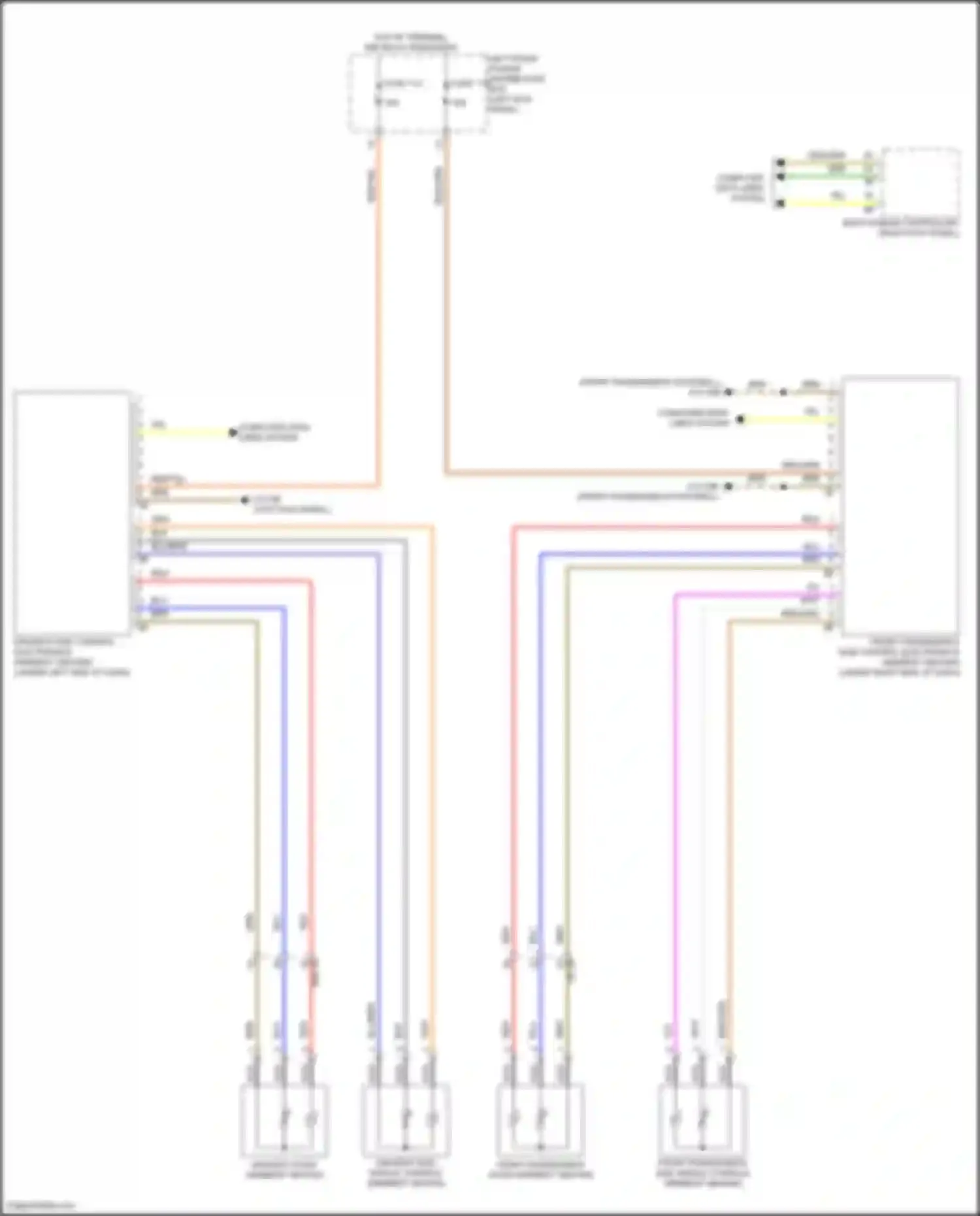 Wiring diagram left front power distribution box for BMW 8 series Gran Coupe G16 facelift (2022-2024) (1 of 2)