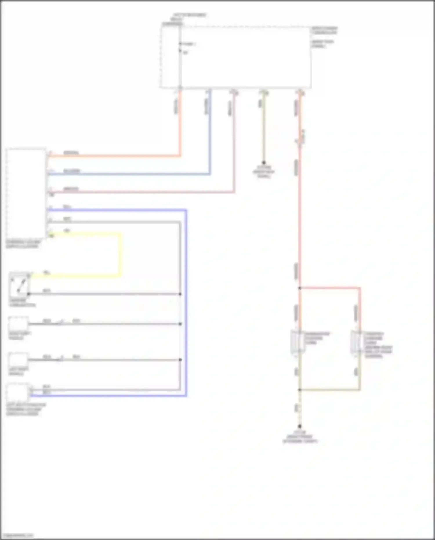 Wiring diagram left multi-function steering column switch cluster for BMW 8 series Gran Coupe G16 facelift (2022-2024) (4 of 4)