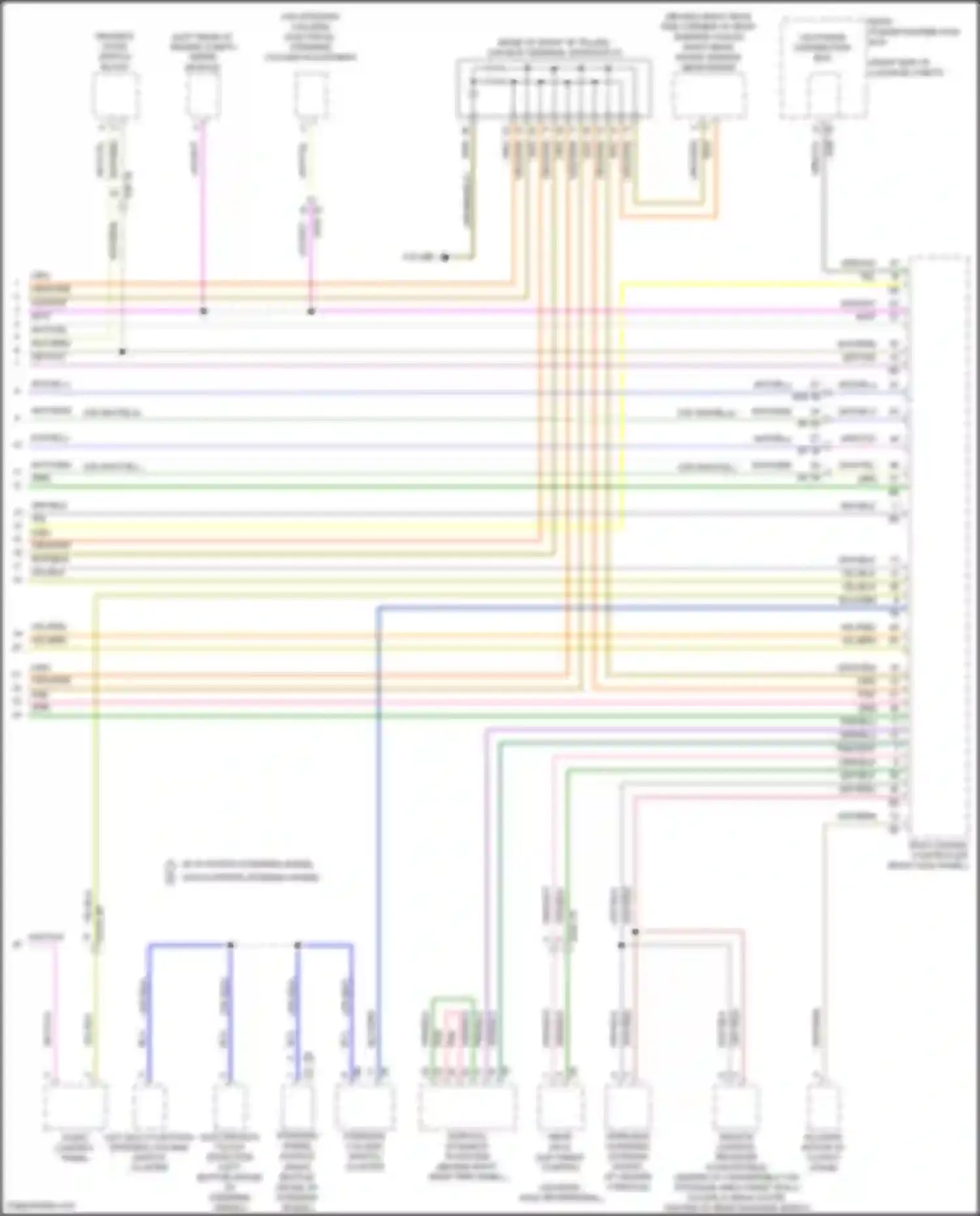Wiring diagram left multi-function steering column switch cluster for BMW 8 series Gran Coupe G16 facelift (2022-2024) (3 of 4)