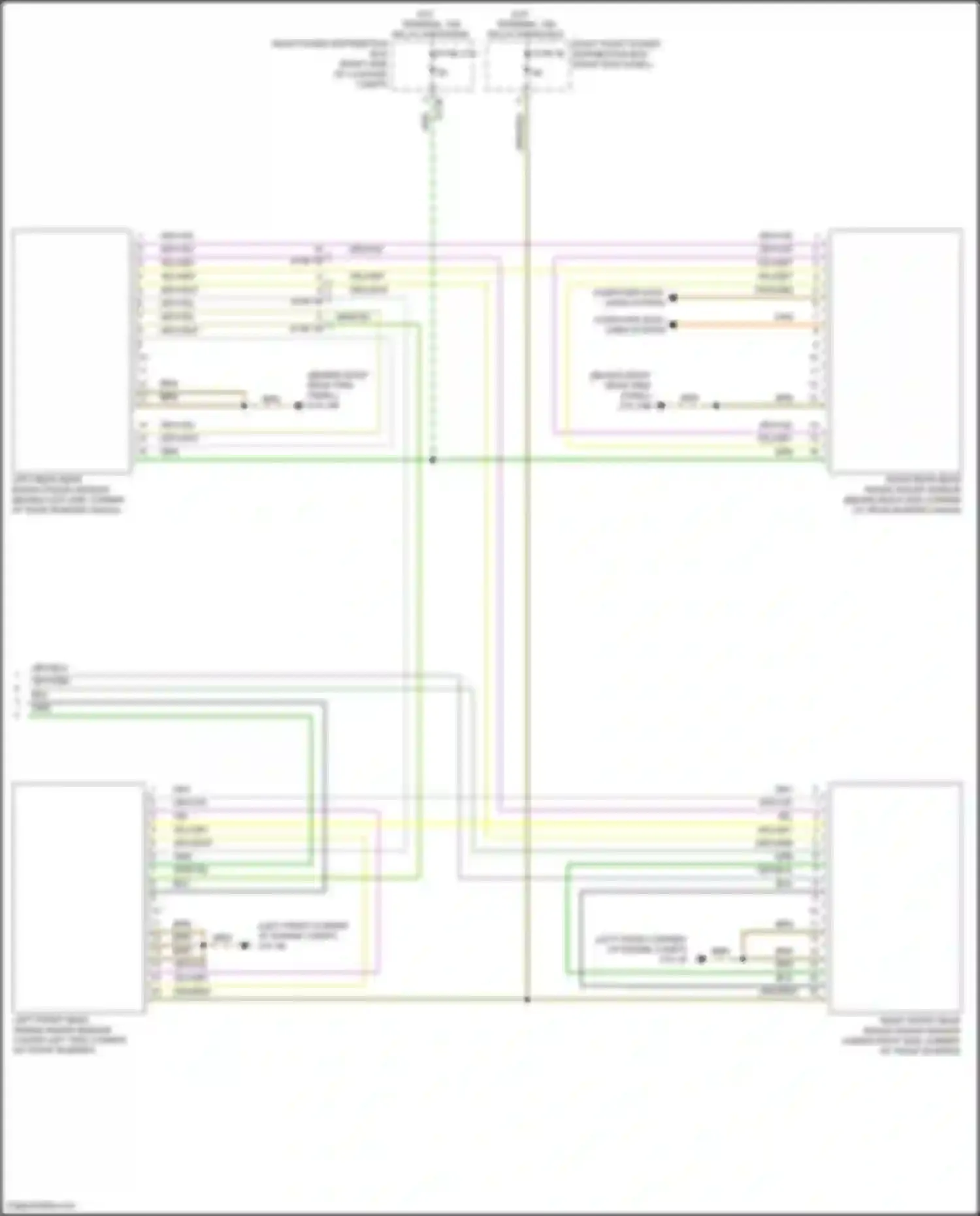 Wiring diagram left rear near range radar sensor for BMW 8 series Gran Coupe G16 facelift (2022-2024) (1 of 2)