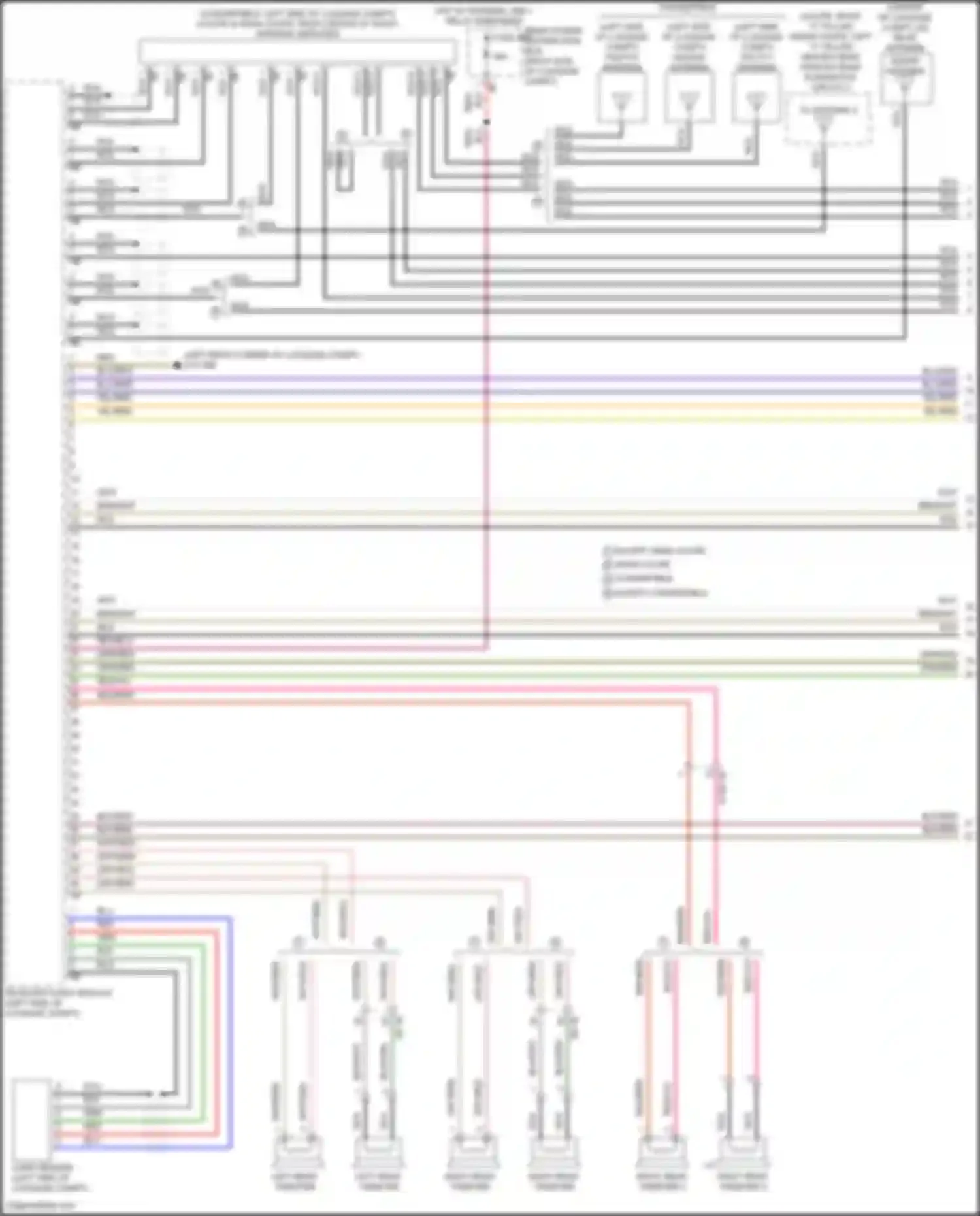 Wiring diagram left rear tweeter for BMW 8 series Gran Coupe G16 facelift (2022-2024) (5 of 6)