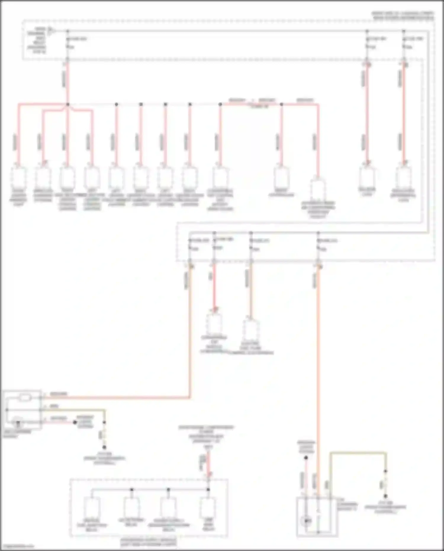 Wiring diagram left side section center console lighting for BMW 8 series Gran Coupe G16 facelift (2022-2024) (4 of 4)