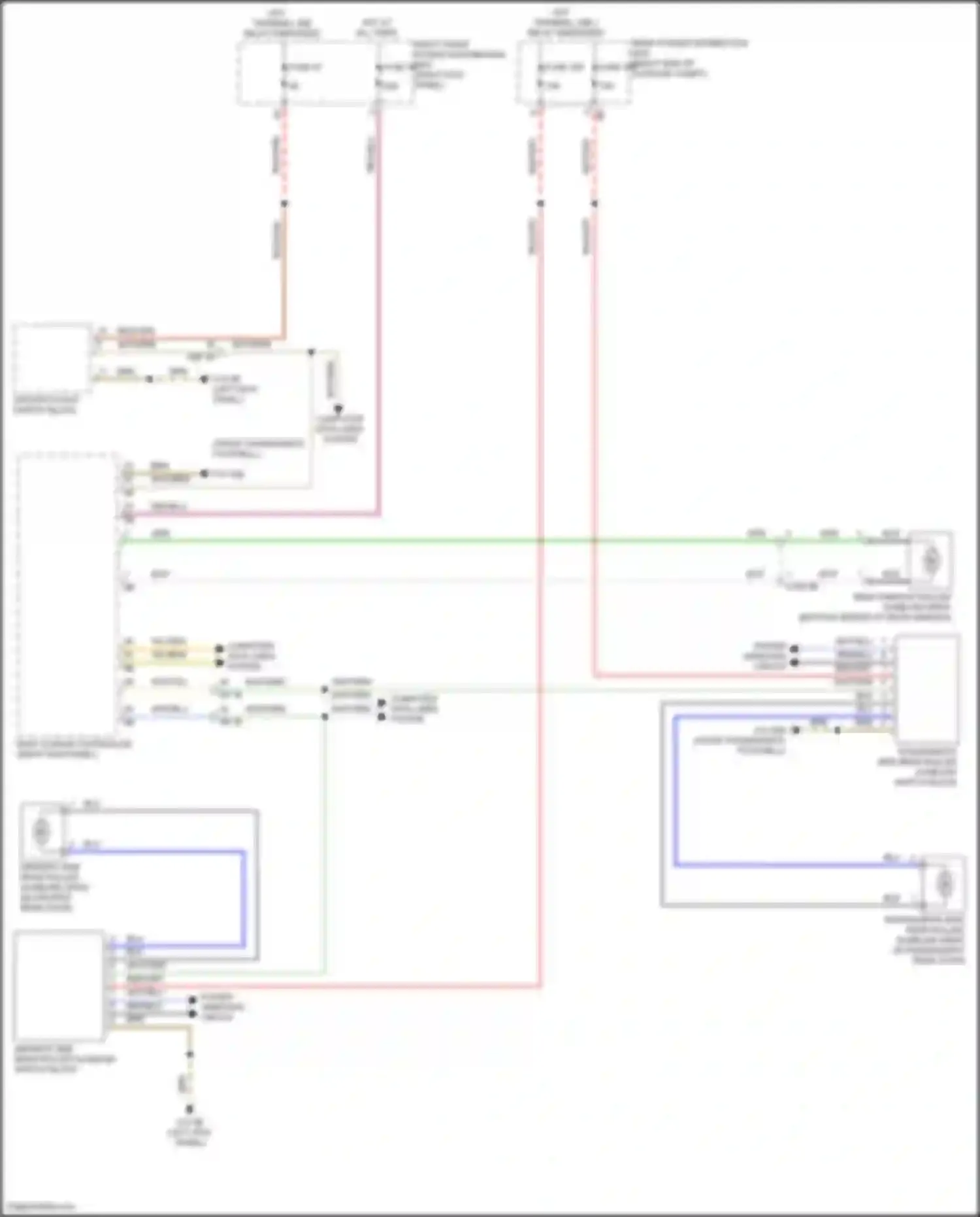 Wiring diagram passenger's side rear roller sunblind switch block for BMW 8 series Gran Coupe G16 facelift (2022-2024) (5 of 5)