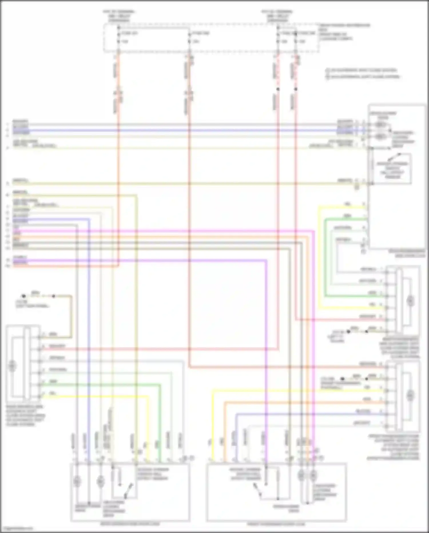 Wiring diagram rear driver's side automatic soft close system drive for BMW 8 series Gran Coupe G16 facelift (2022-2024) (1 of 2)