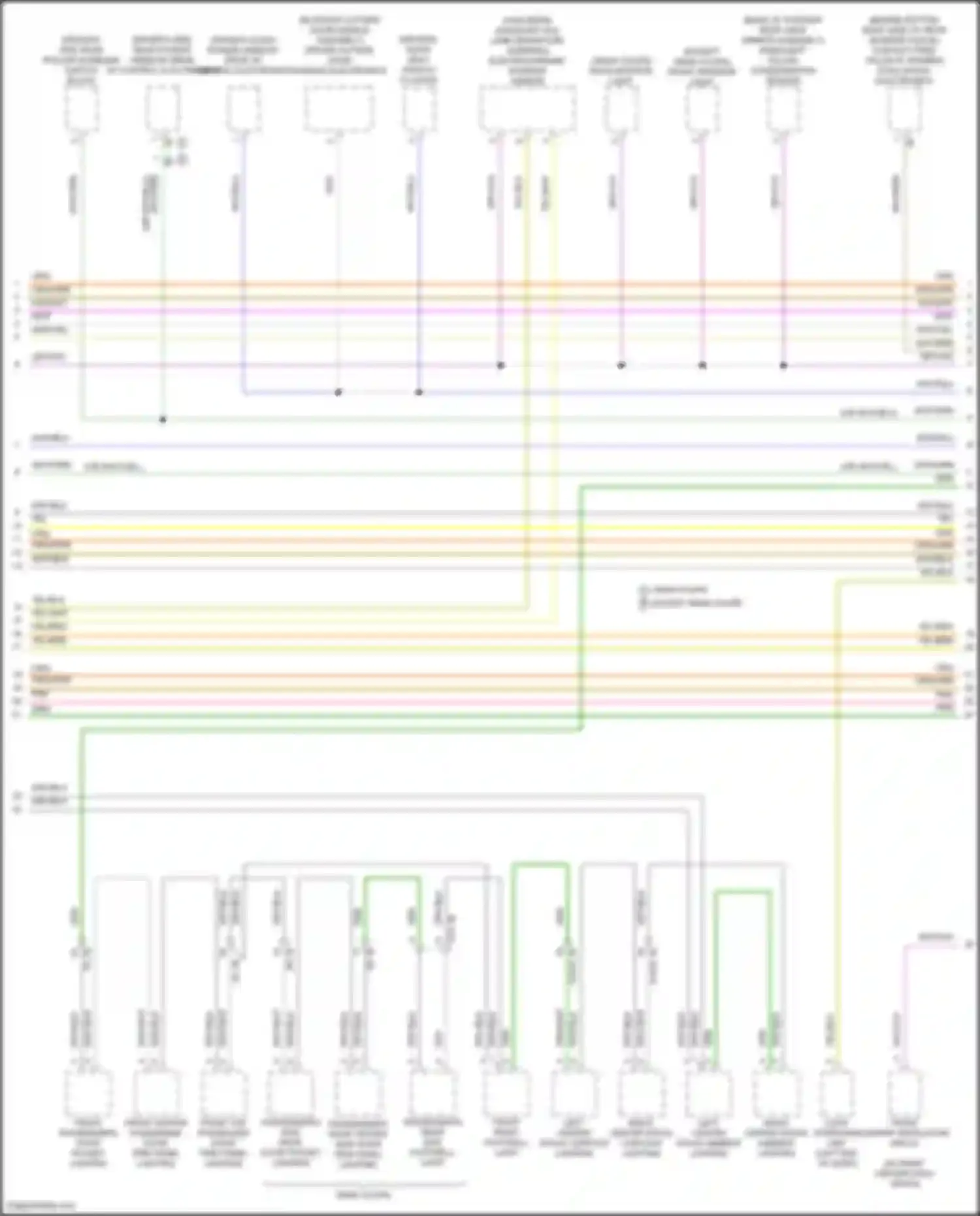 Wiring diagram right center stack ambient lighting for BMW 8 series Gran Coupe G16 facelift (2022-2024) (3 of 4)