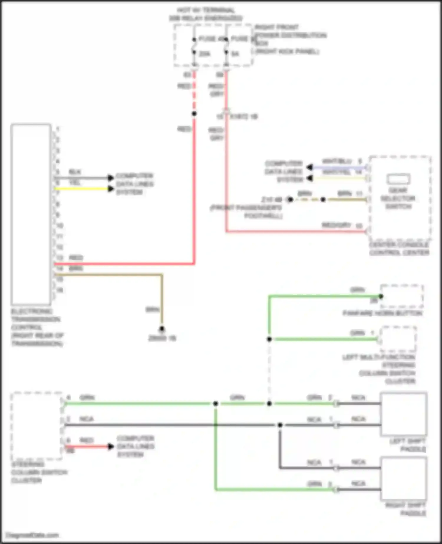 Wiring diagram right front power distribution box for BMW 8 series Gran Coupe G16 facelift (2022-2024) (42 of 57)