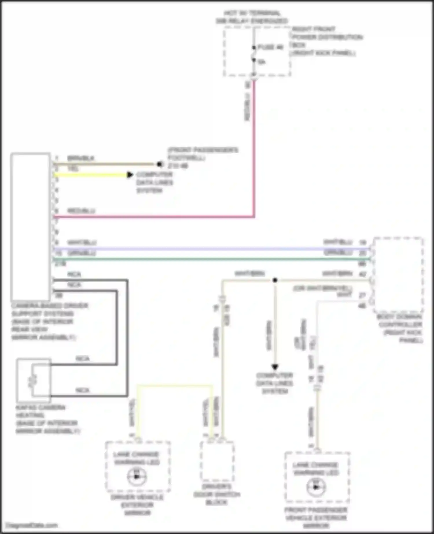 Wiring diagram right front power distribution box for BMW 8 series Gran Coupe G16 facelift (2022-2024) (3 of 57)