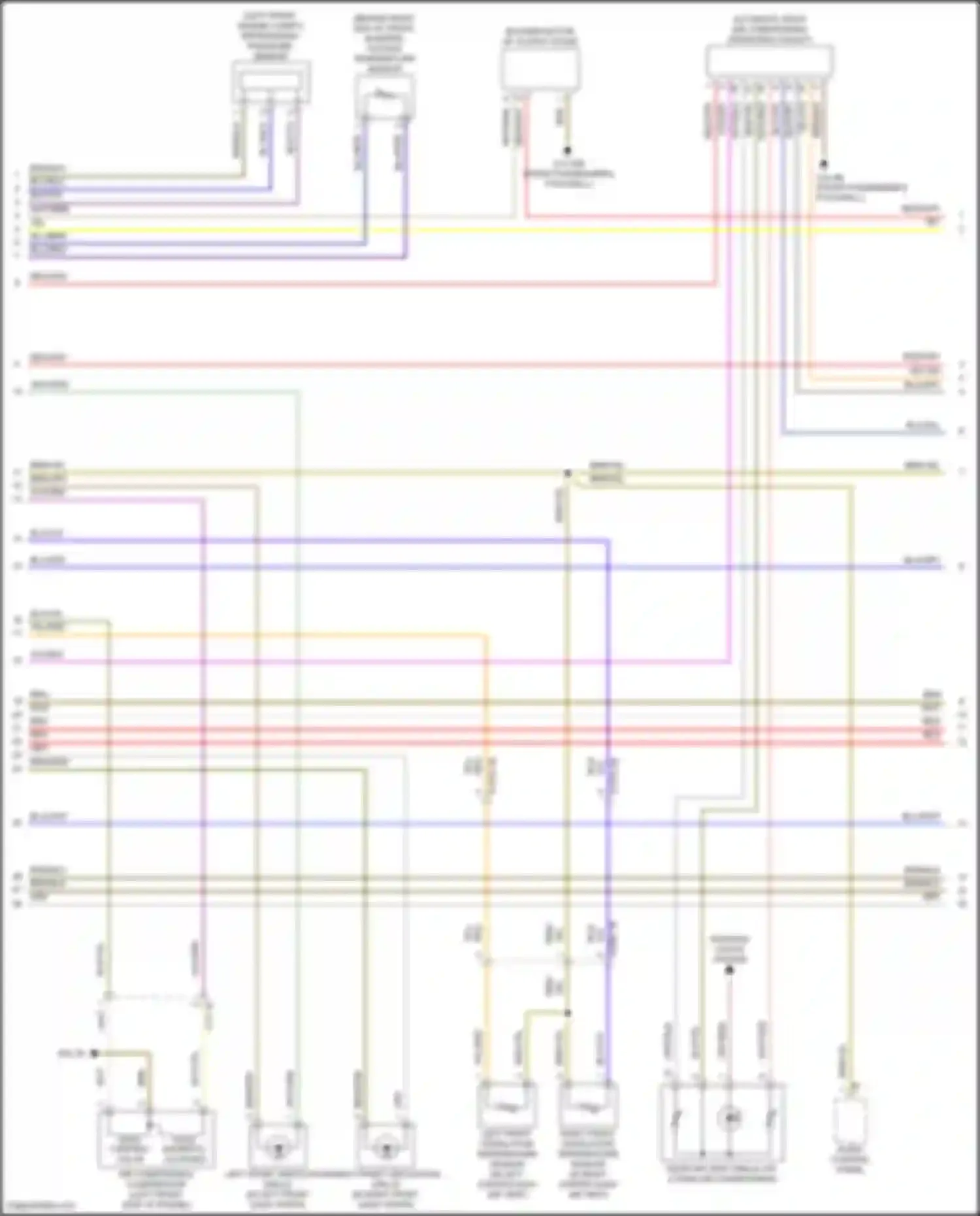Wiring diagram right front ventilation temperature sensor for BMW 8 series Gran Coupe G16 facelift (2022-2024) (2 of 2)