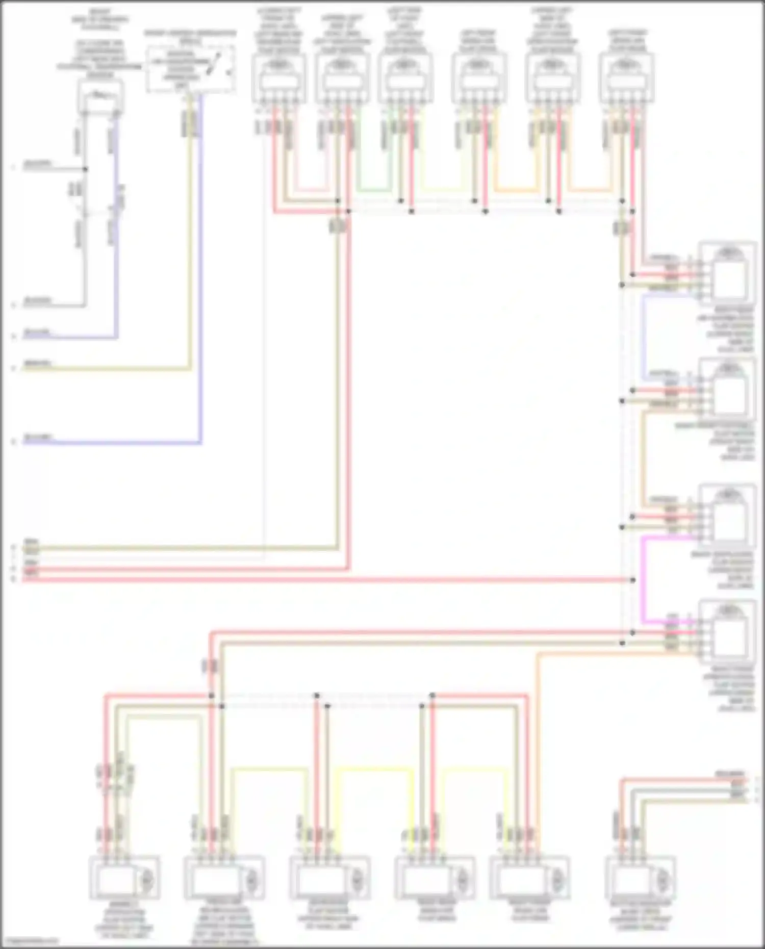 Wiring diagram heating, air conditioning system operating unit for BMW 8 series Gran Coupe G16 (2018-2022) (2 of 2)