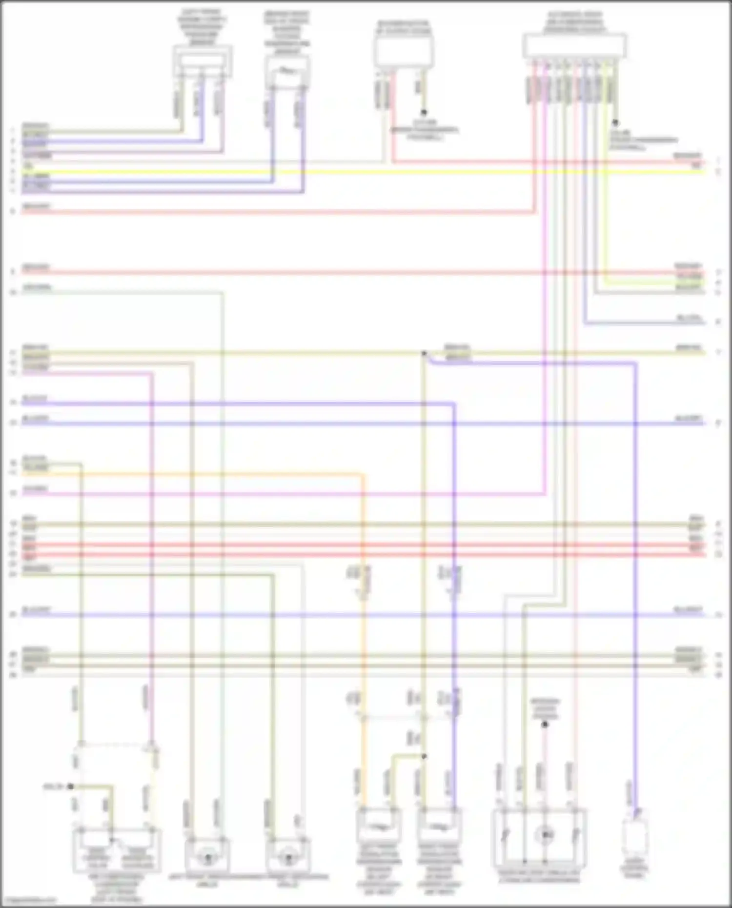 Wiring diagram left front ventilation temperature sensor for BMW 8 series Gran Coupe G16 (2018-2022) (2 of 2)