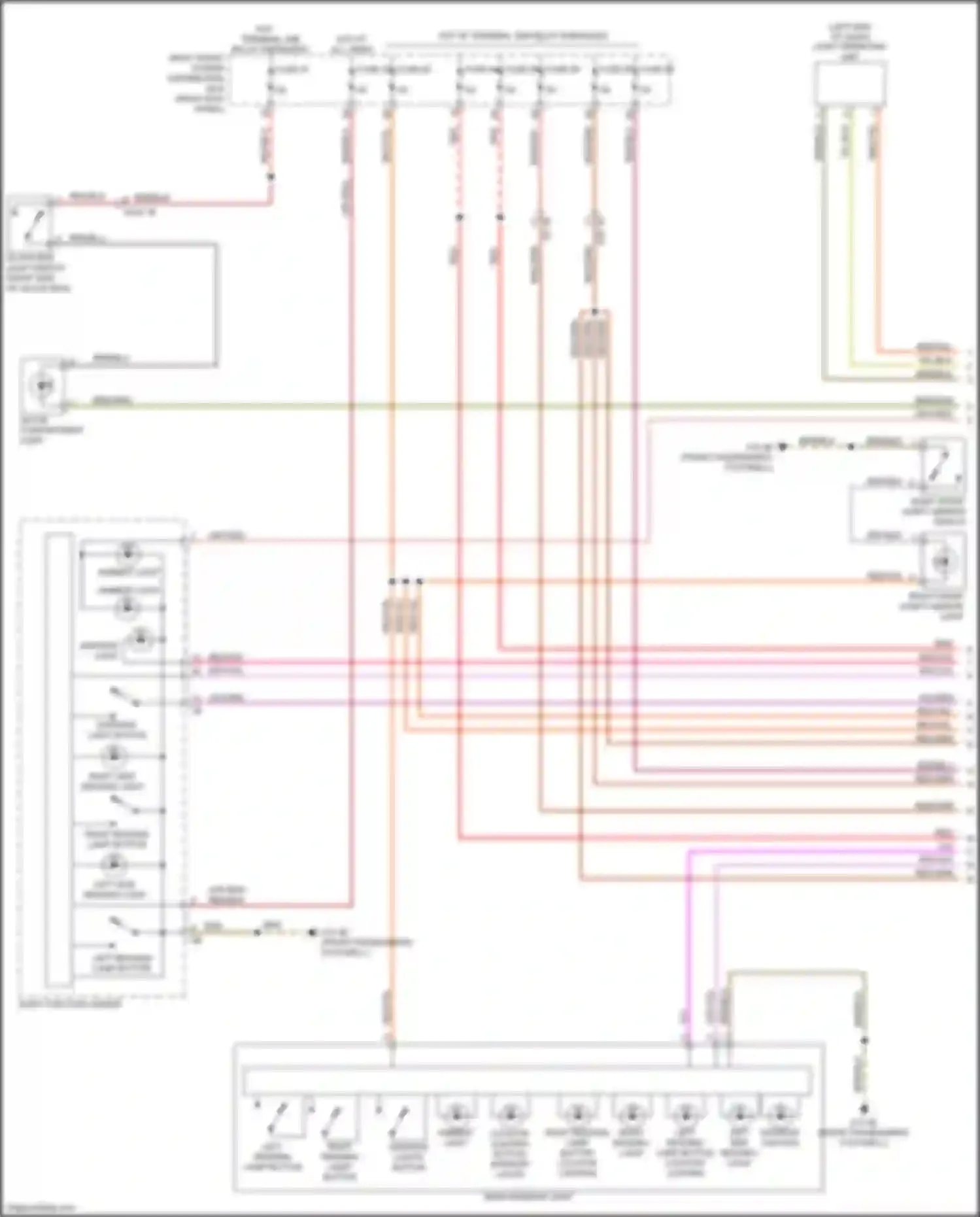 Wiring diagram left reading lamp button for BMW 8 series Gran Coupe G16 (2018-2022) (1 of 2)