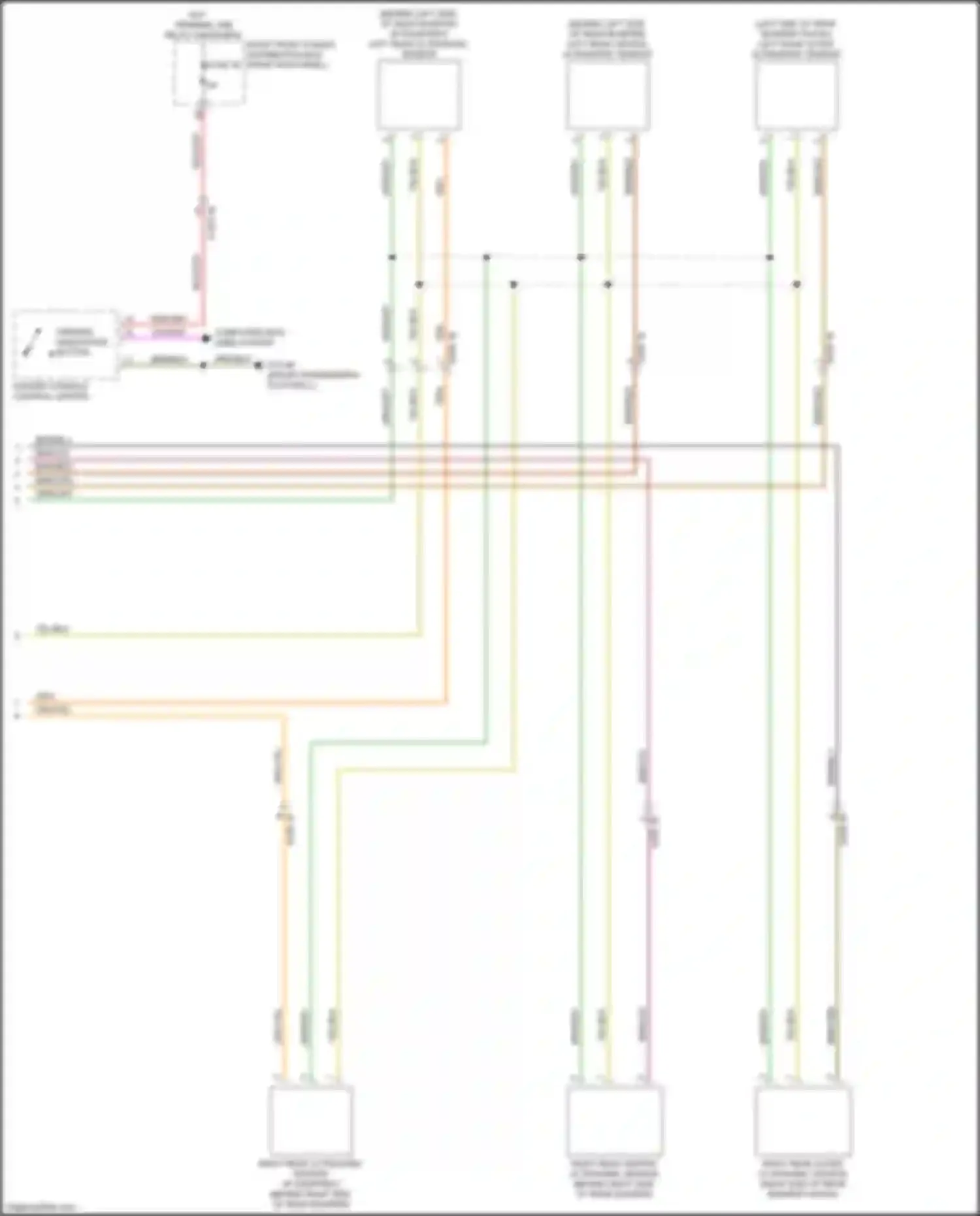 Wiring diagram left rear outer ultrasonic sensor for BMW 8 series Gran Coupe G16 (2018-2022) (1 of 1)