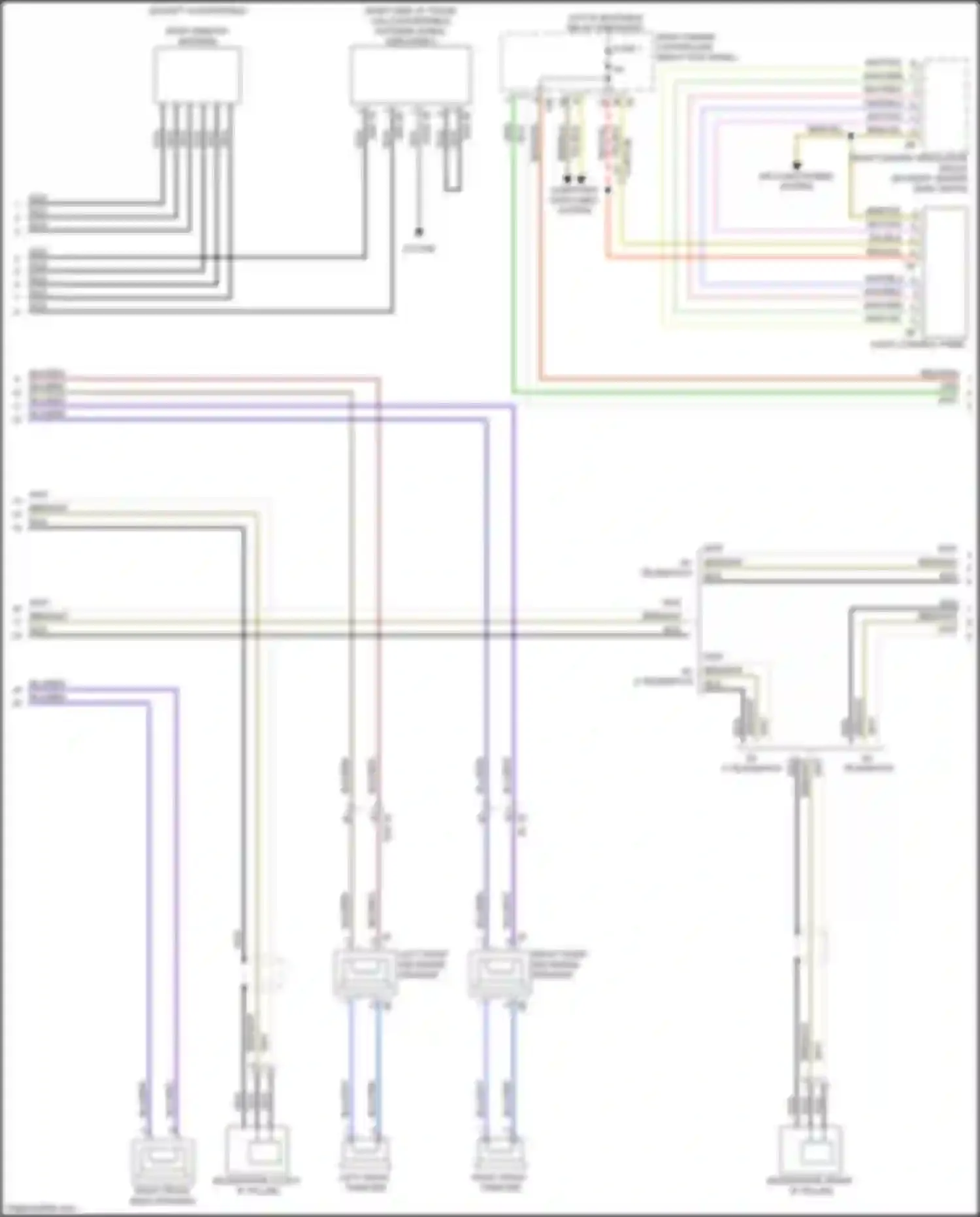 Wiring diagram right front mid-range speaker for BMW 8 series Gran Coupe G16 (2018-2022) (1 of 6)