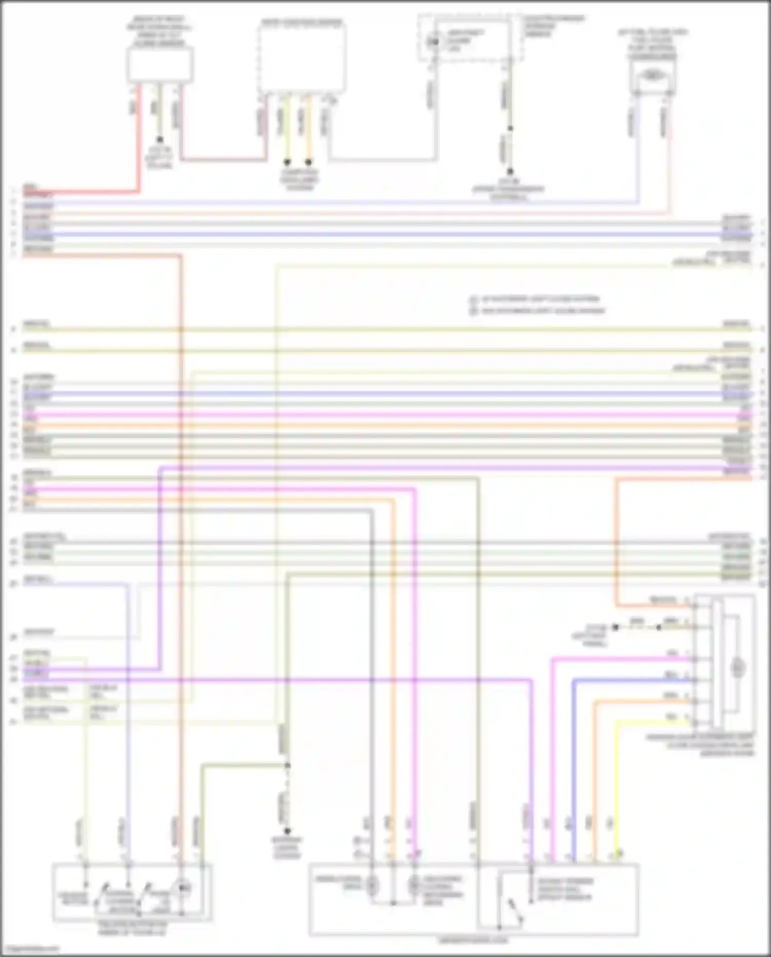 Wiring diagram w/o automatic soft close system for BMW 8 series Gran Coupe G16 (2018-2022) (1 of 4)