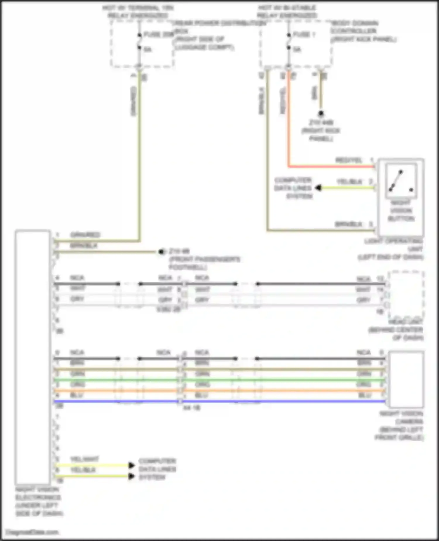 8 series BMW G14/G15 facelift (2022-2024): Electronic night vision circuit