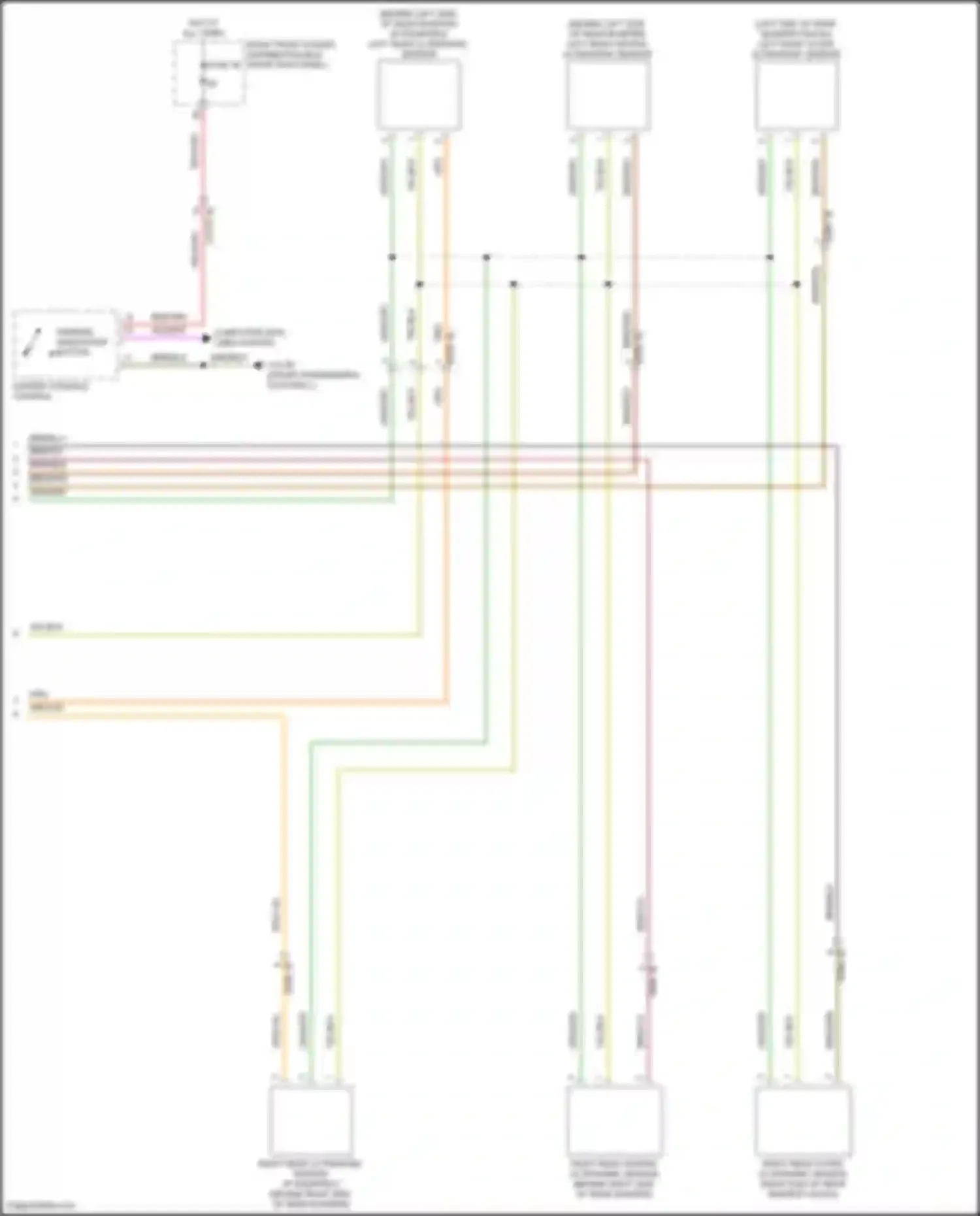 8 series BMW G14/G15 facelift (2022-2024): Parking assistant circuit (2 of 2)