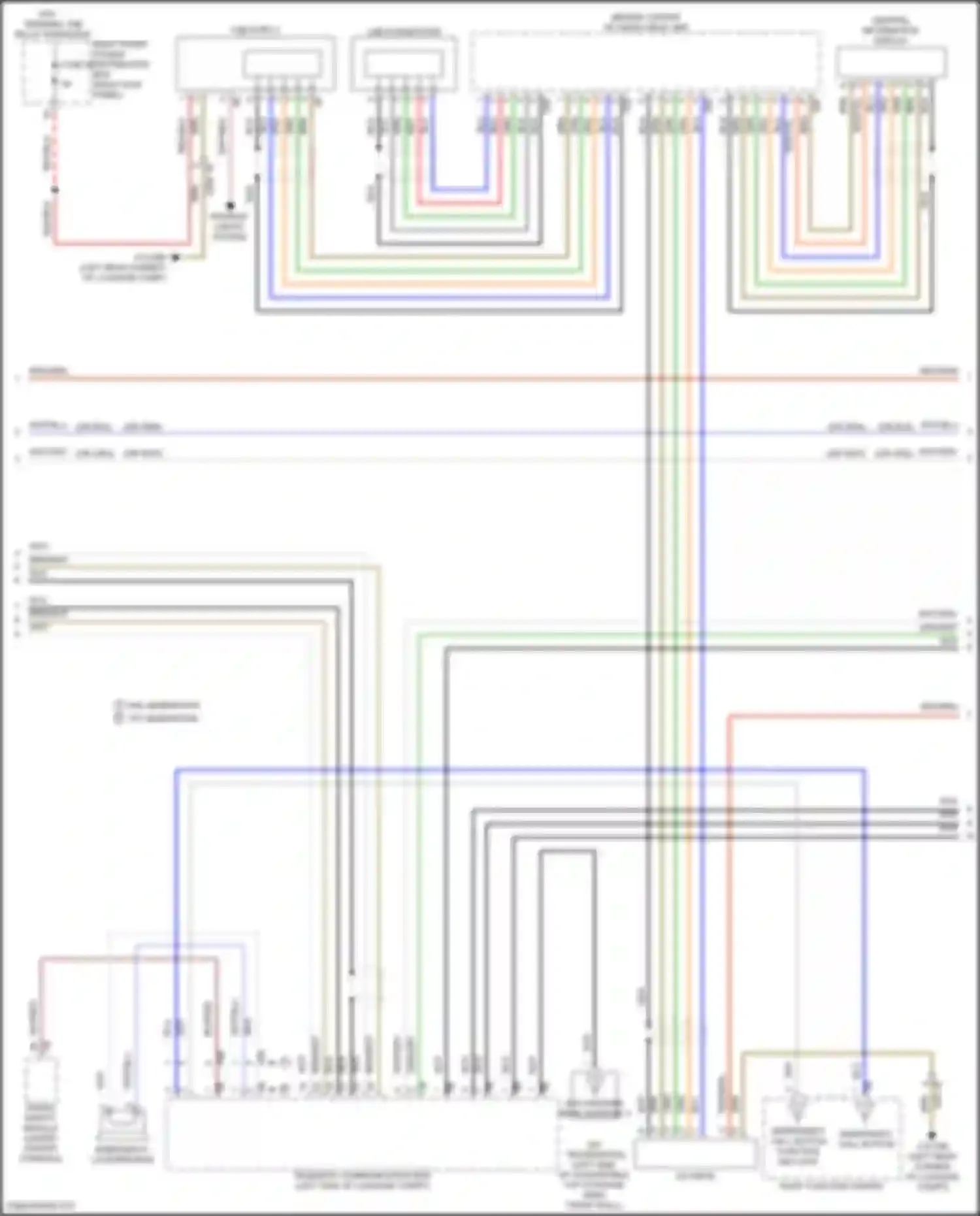 Wiring diagram central information display for BMW 8 series G14/G15 facelift (2022-2024) (1 of 6)