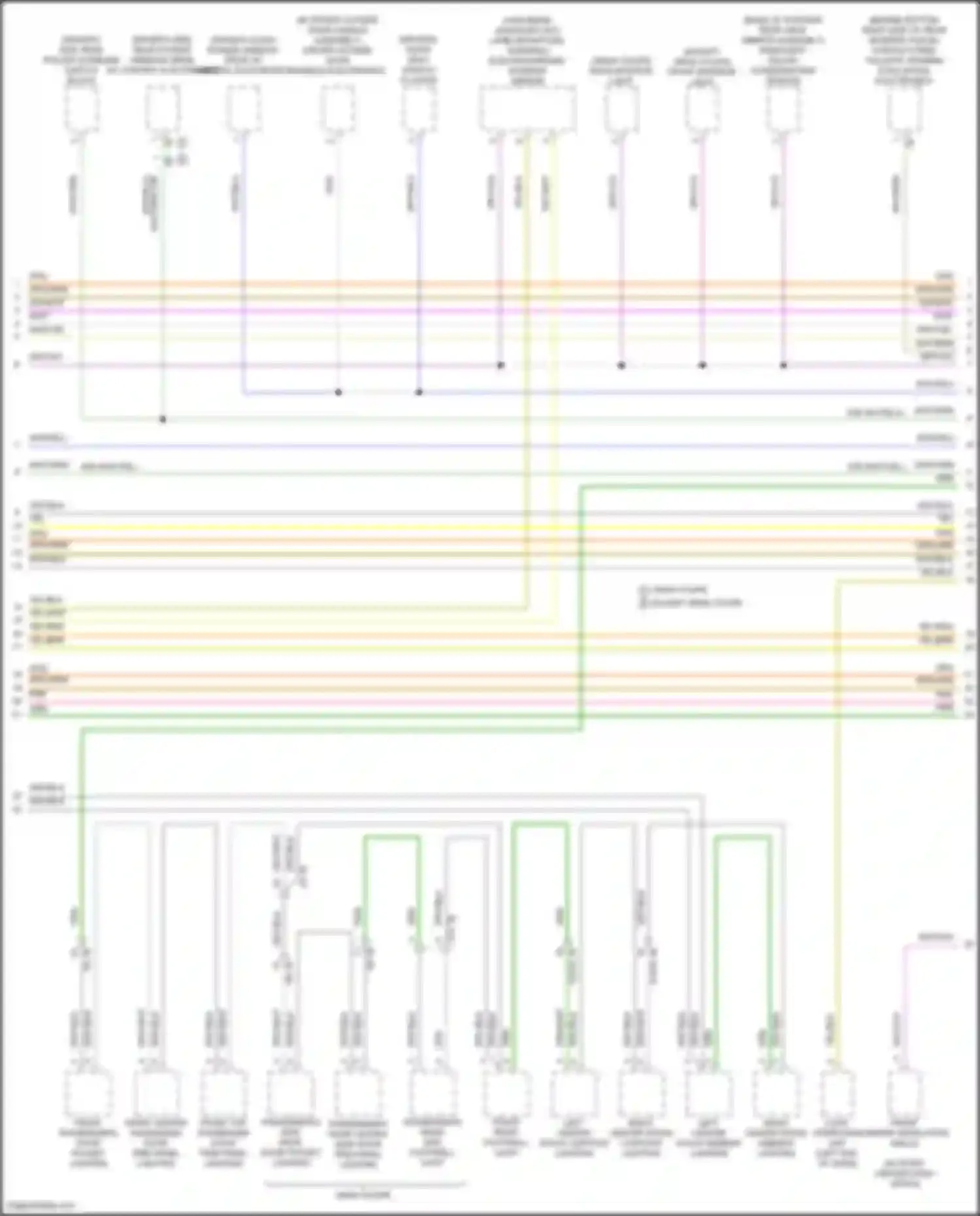 Wiring diagram driver's door power window drive w/ control electronics for BMW 8 series G14/G15 facelift (2022-2024) (3 of 7)