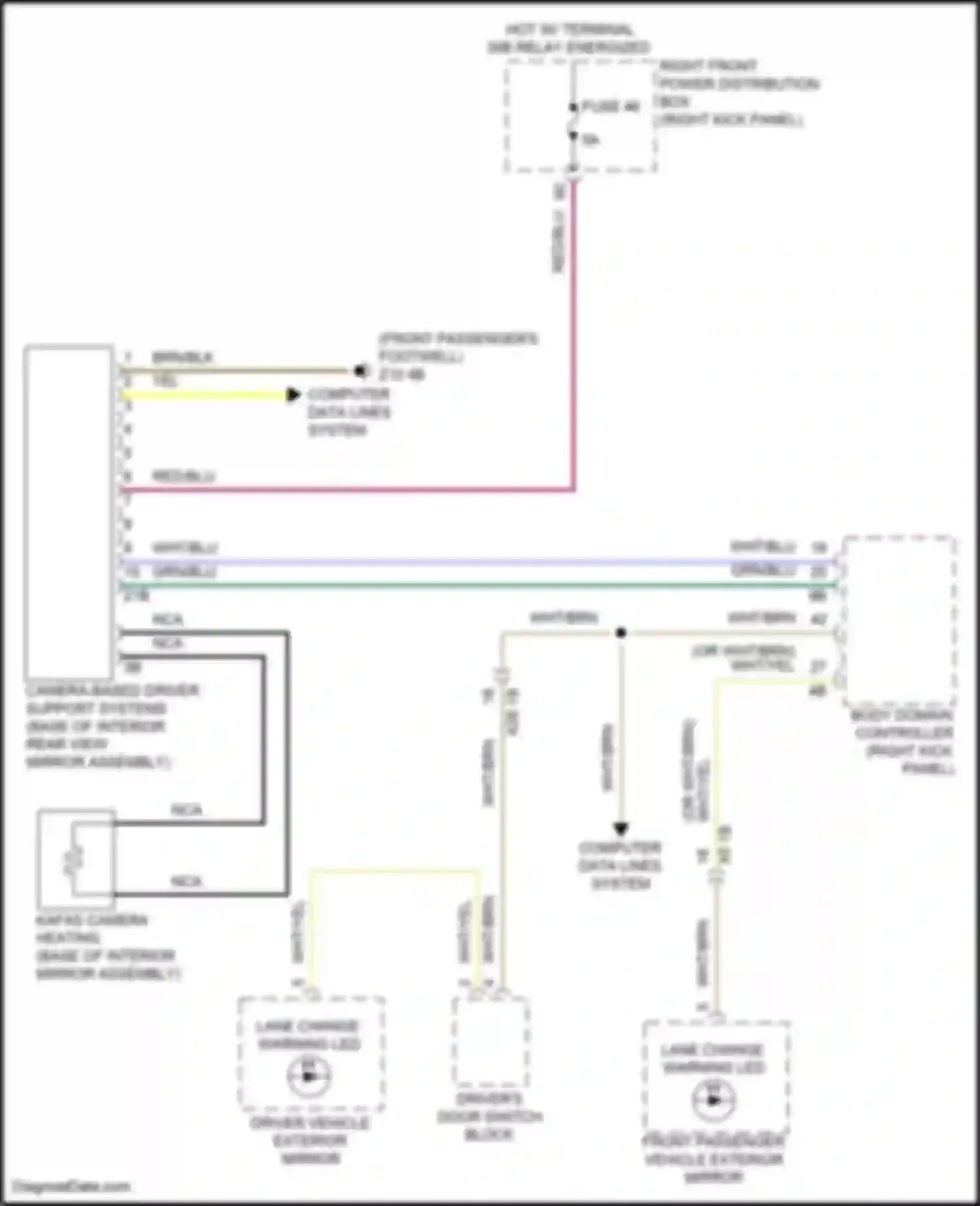 Wiring diagram lane change warning led for BMW 8 series G14/G15 facelift (2022-2024) (1 of 1)