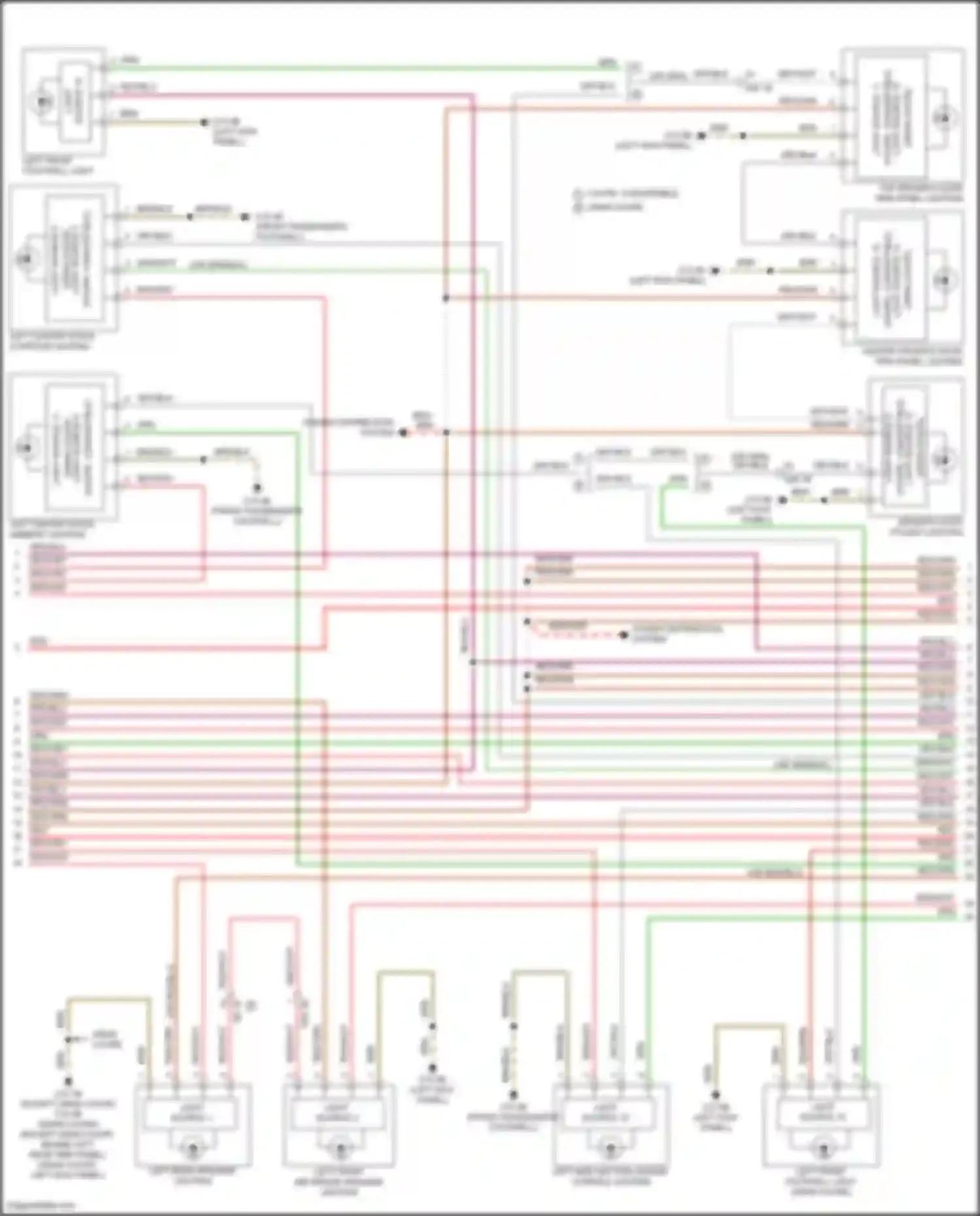 Wiring diagram left center stack contour lighting for BMW 8 series G14/G15 facelift (2022-2024) (1 of 4)