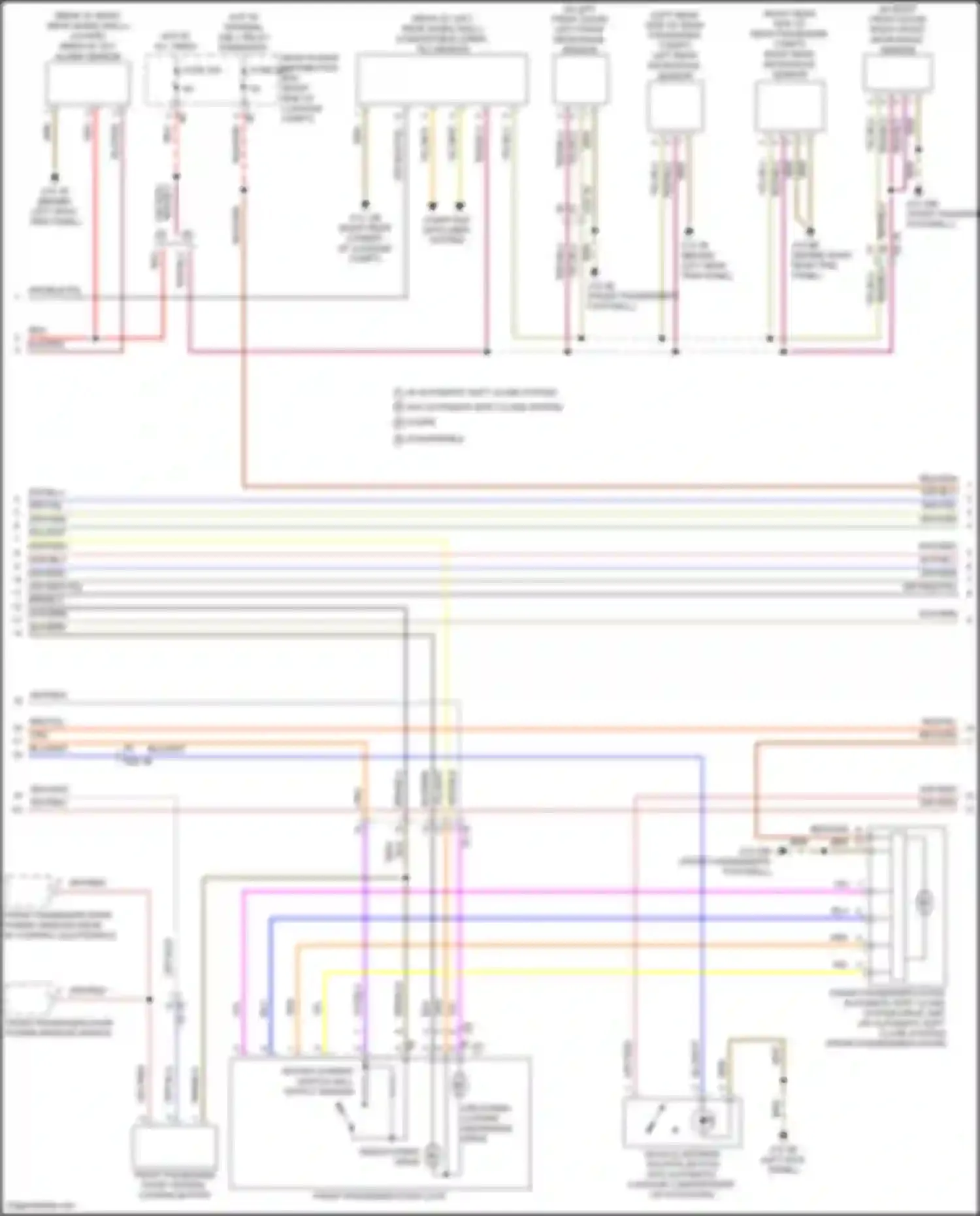Wiring diagram left front microwave sensor for BMW 8 series G14/G15 facelift (2022-2024) (1 of 4)