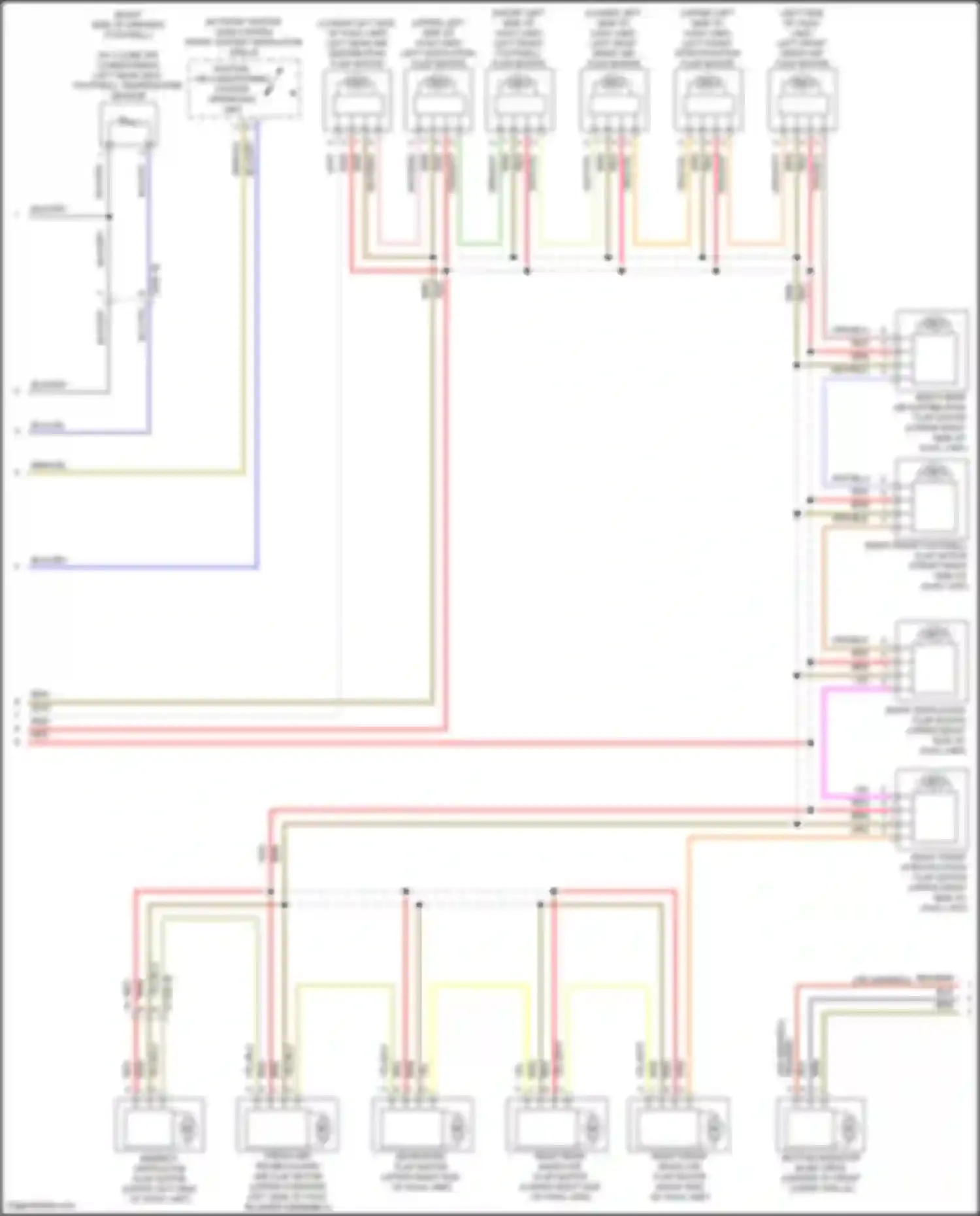 Wiring diagram left front stratification flap motor for BMW 8 series G14/G15 facelift (2022-2024) (2 of 2)