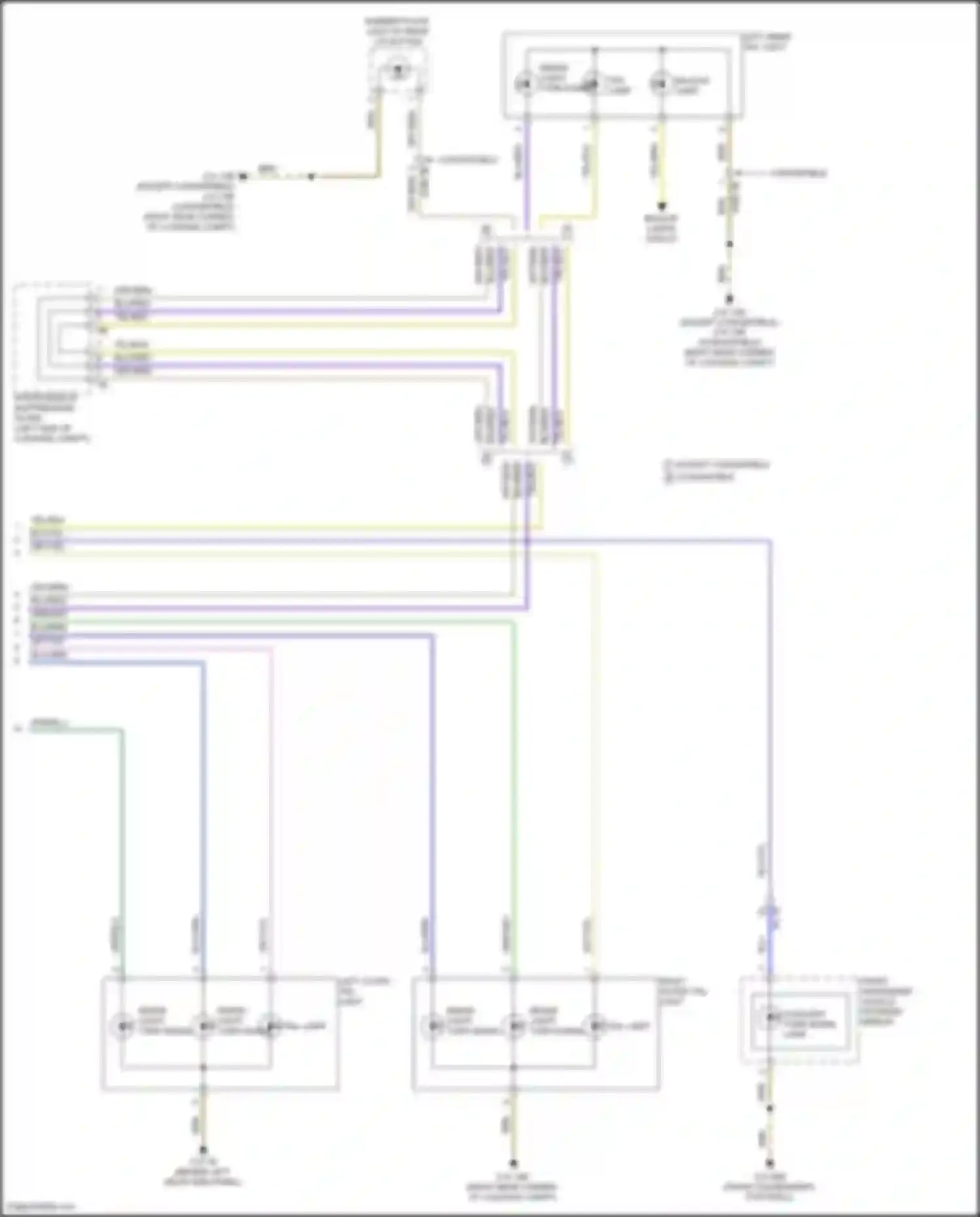 Wiring diagram left inner tail- light for BMW 8 series G14/G15 facelift (2022-2024) (2 of 2)