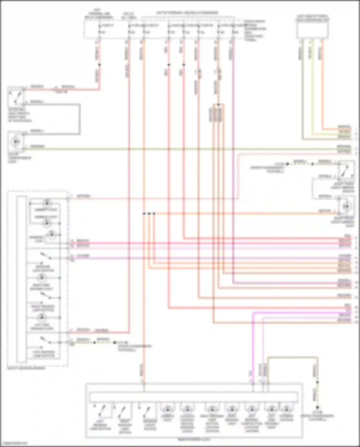Wiring diagram left reading lamp button for BMW 8 series G14/G15 facelift (2022-2024) (1 of 2)