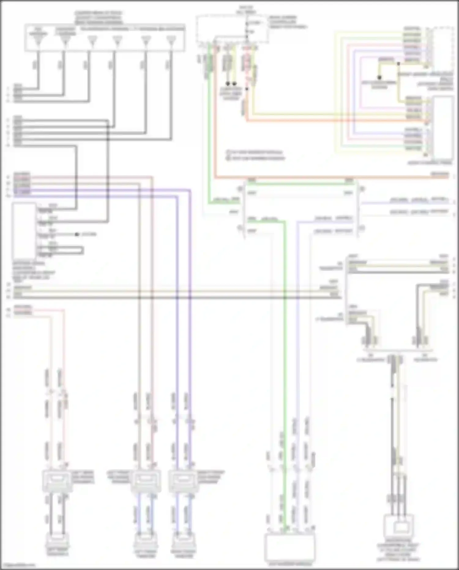 Wiring diagram left rear mid- range speaker 2 for BMW 8 series G14/G15 facelift (2022-2024) (2 of 4)