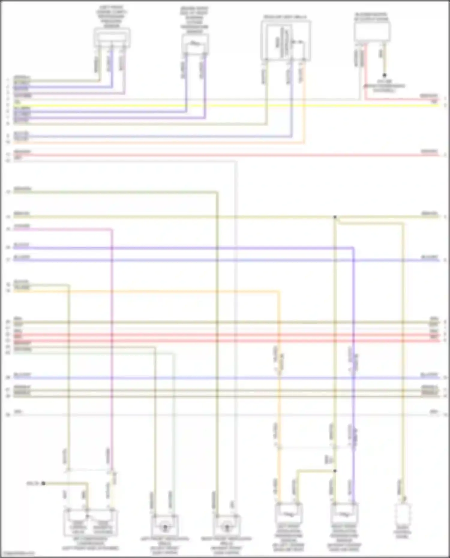 Wiring diagram right front ventilation temperature sensor for BMW 8 series G14/G15 facelift (2022-2024) (1 of 2)