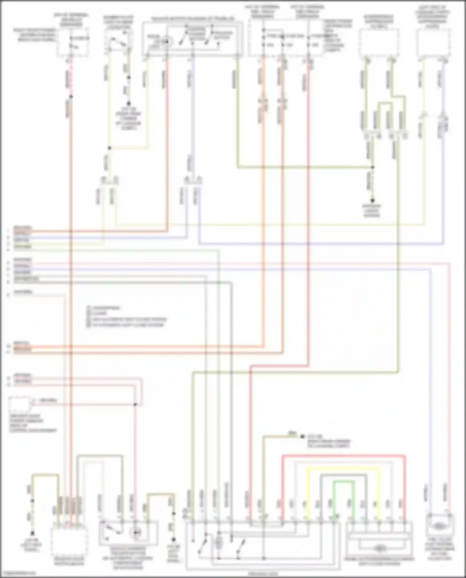 Wiring diagram w/o automatic soft close system w/ automatic soft close system for BMW 8 series G14/G15 facelift (2022-2024) (1 of 2)