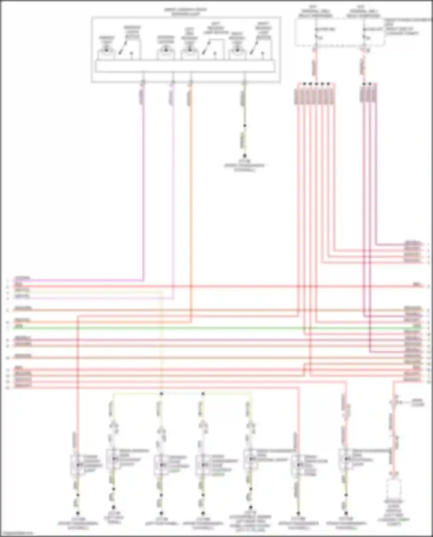 Car Wiring Diagrams for 8 series BMW G14/G15 (2018-2022): Courtesy lamps circuit (3 of 7)