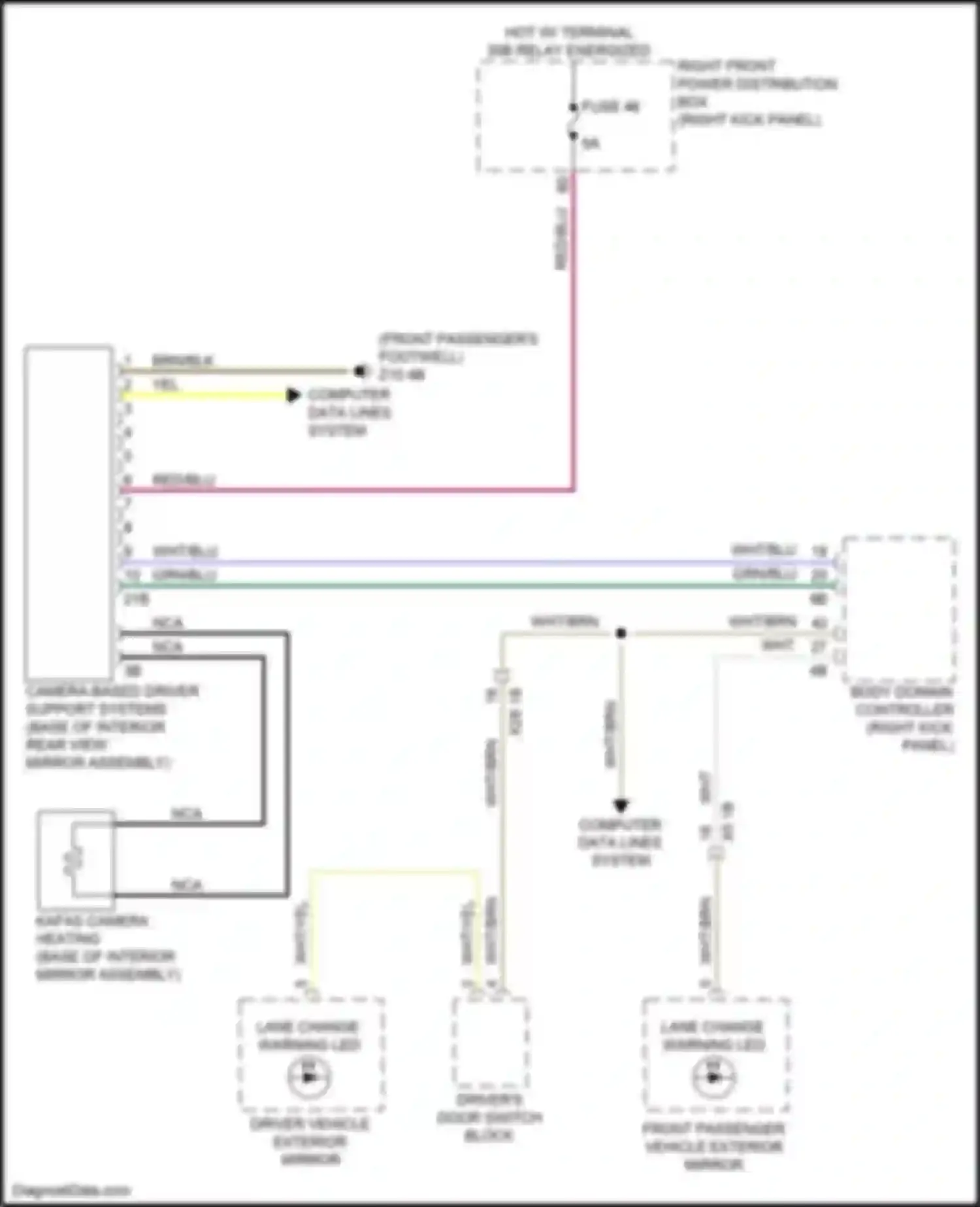 Wiring diagram camera based driver support systems for BMW 8 series G14/G15 (2018-2022) (3 of 4)