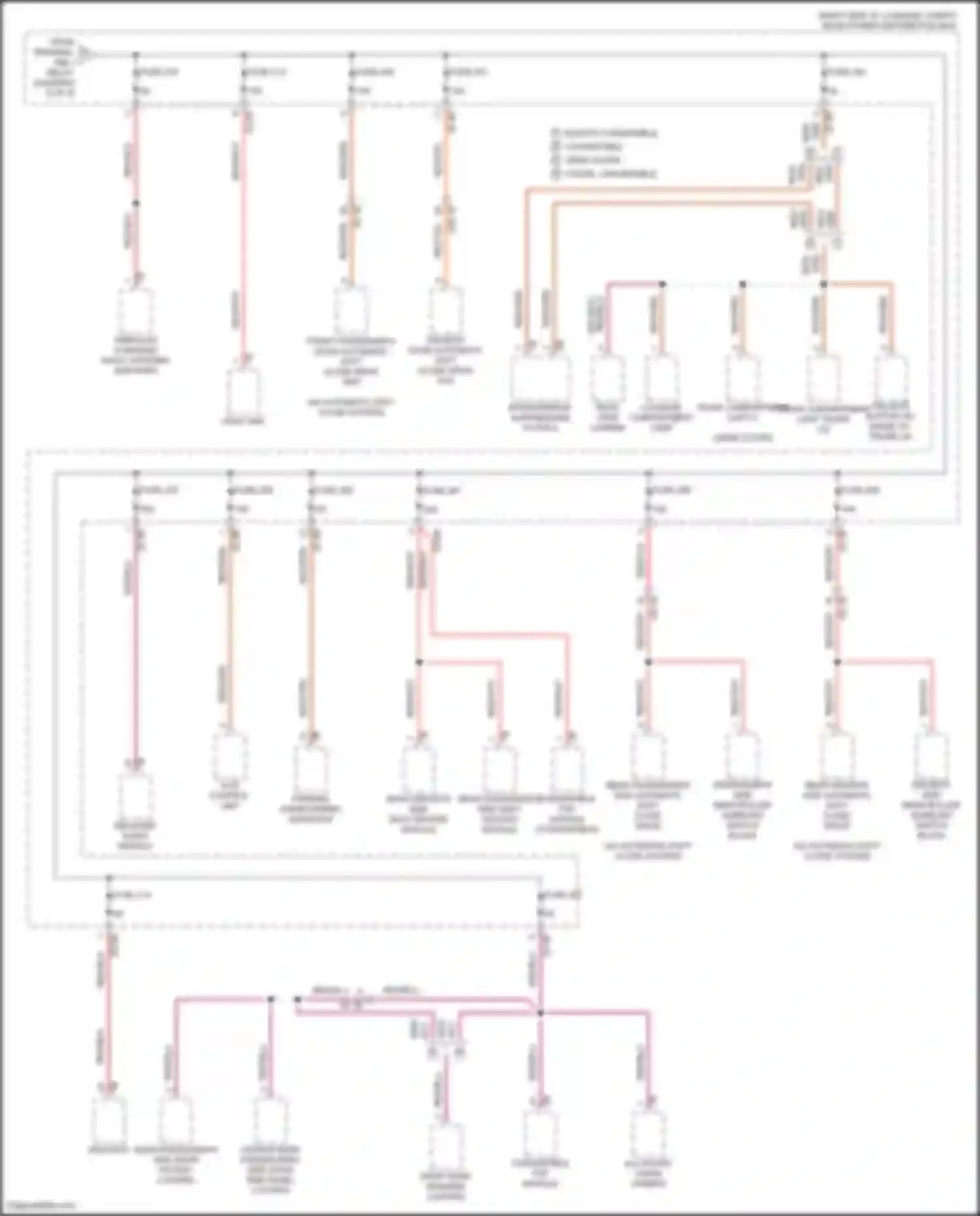 Wiring diagram driver's side rear roller sunblind switch block for BMW 8 series G14/G15 (2018-2022) (2 of 3)