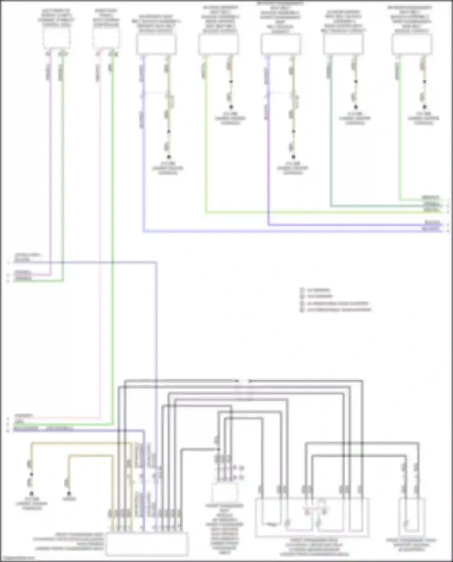 Wiring diagram front passenger seat occupancy detection evaluation electronics for BMW 8 series G14/G15 (2018-2022) (3 of 3)