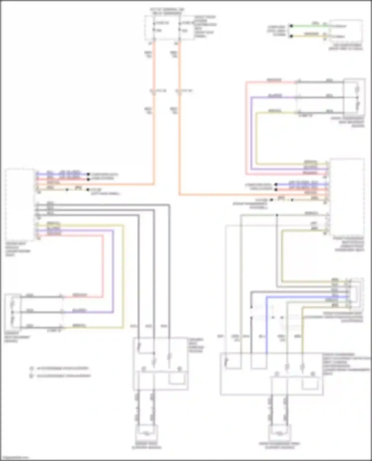 Wiring diagram front passenger seat occupancy detection evaluation electronics for BMW 8 series G14/G15 (2018-2022) (1 of 3)