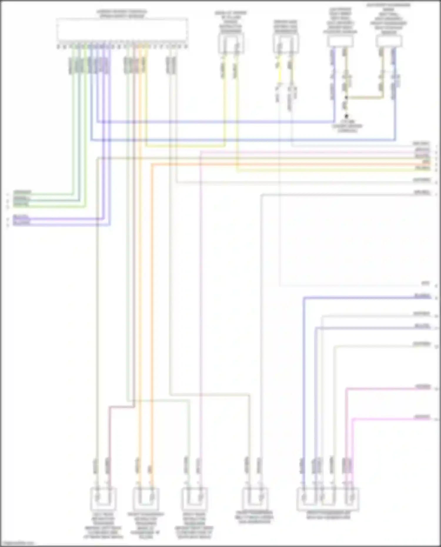 Wiring diagram front passenger seat position sensor for BMW 8 series G14/G15 (2018-2022) (2 of 2)