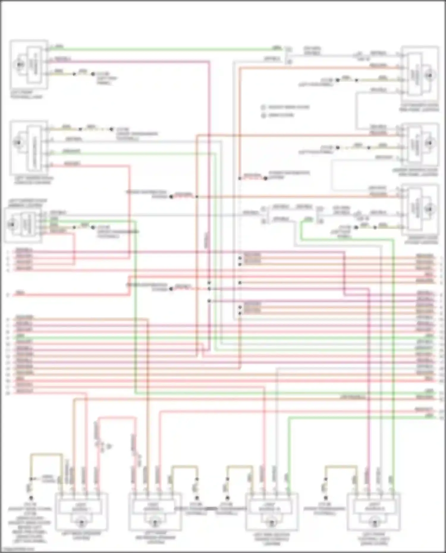 Wiring diagram left center stack contour lighting for BMW 8 series G14/G15 (2018-2022) (1 of 4)