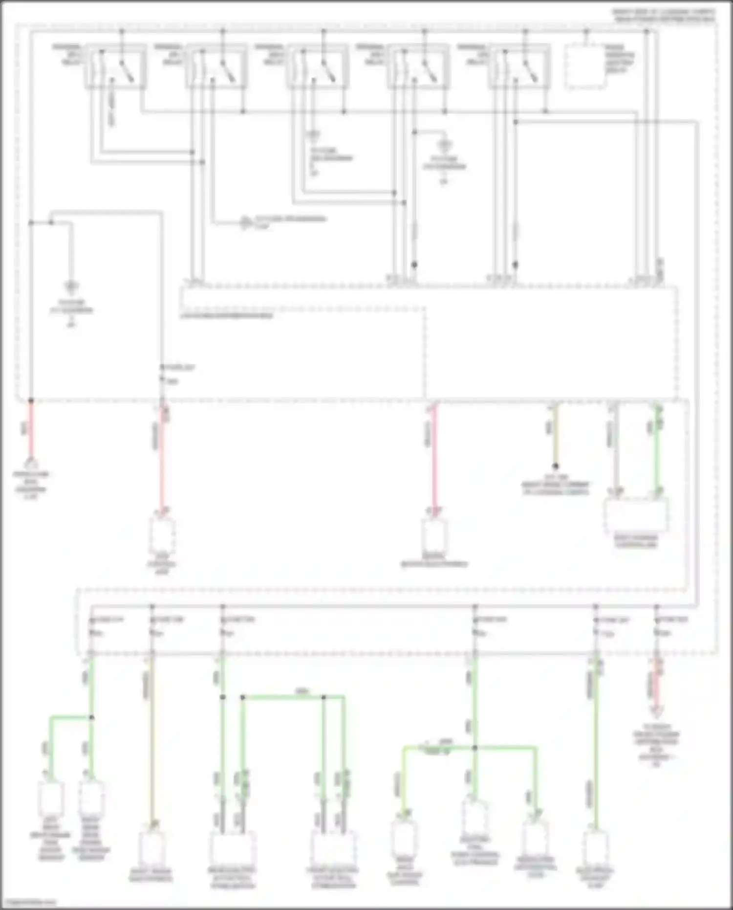 Wiring diagram left rear near range side radar sensor for BMW 8 series G14/G15 (2018-2022) (2 of 2)